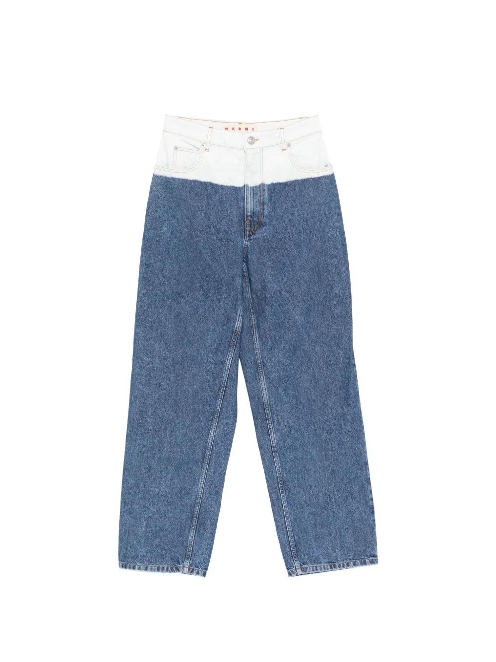 gradient wide leg jeans - 1