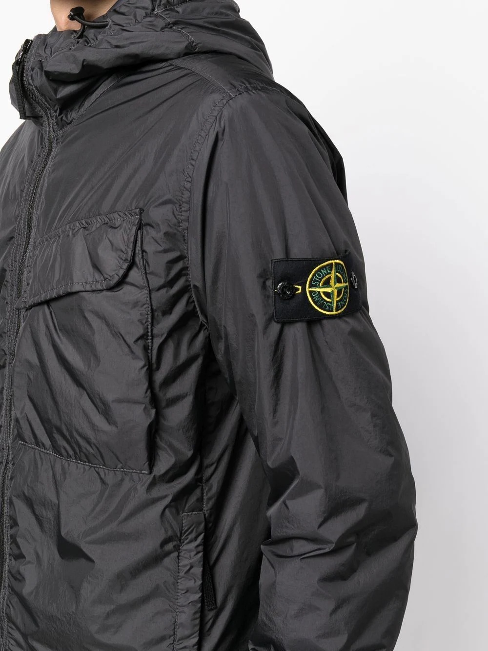 logo-patch zip-fastening jacket - 5