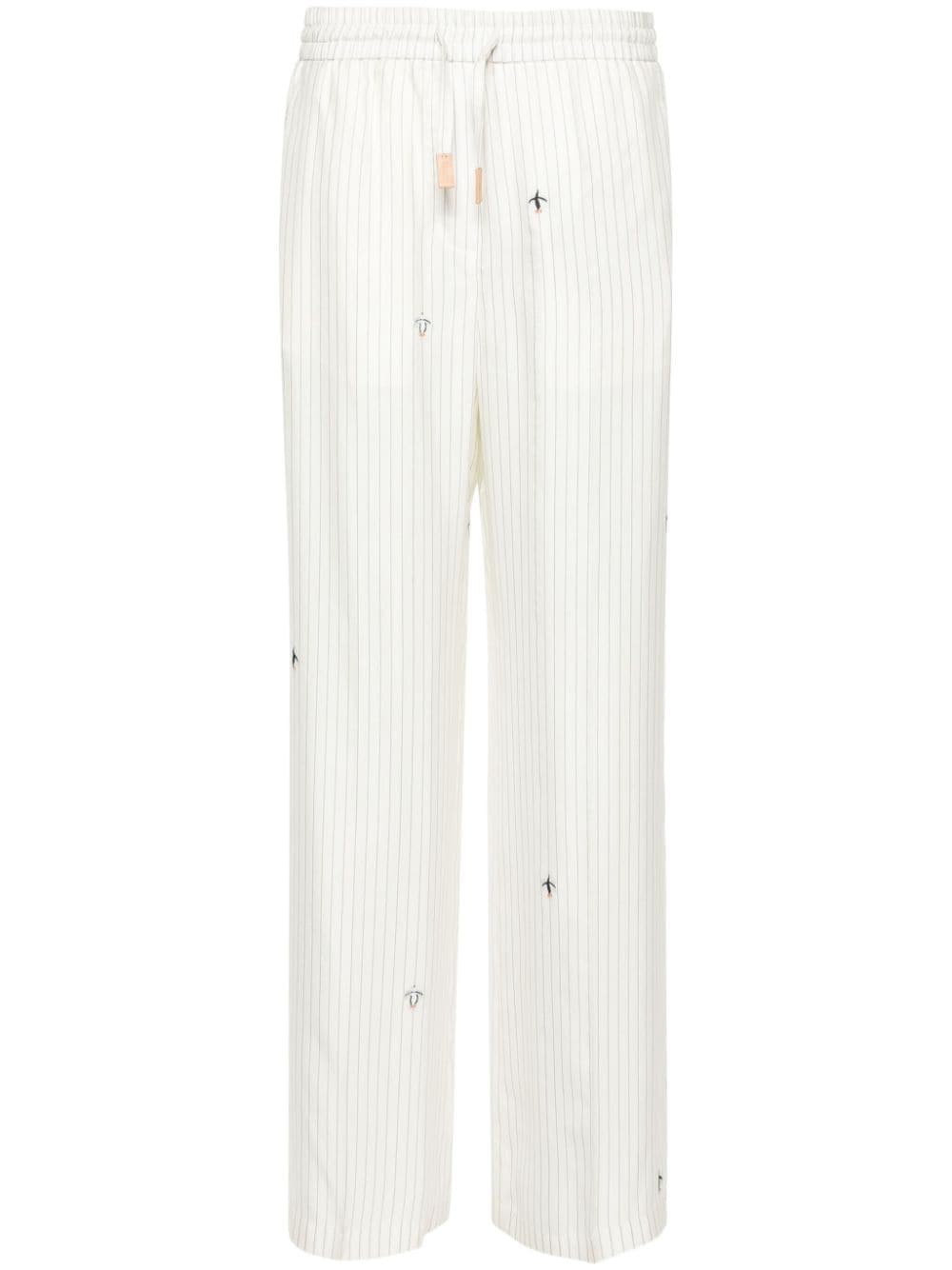 x Suna Fujita pinstriped trousers - 1