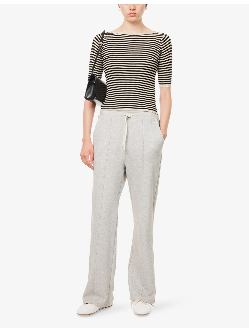 Folk Wide-Leg Cotton-Blend Jogging Bottoms - 2