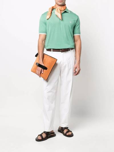 Etro embroidered-logo cotton polo shirt outlook