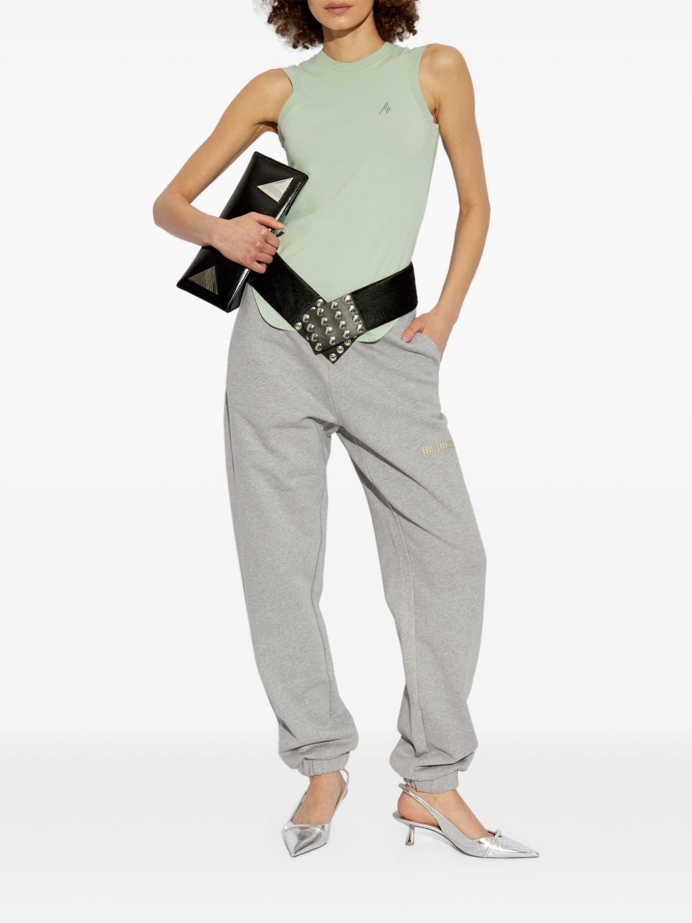 logo-embroidered top - 2