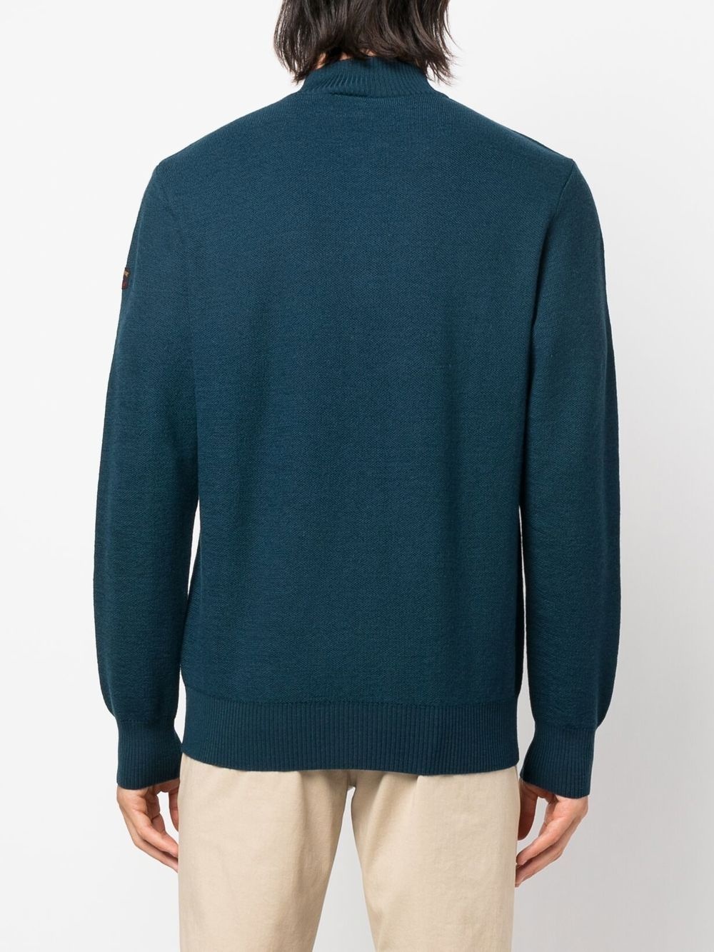 fine-knit half-zip jumper - 4