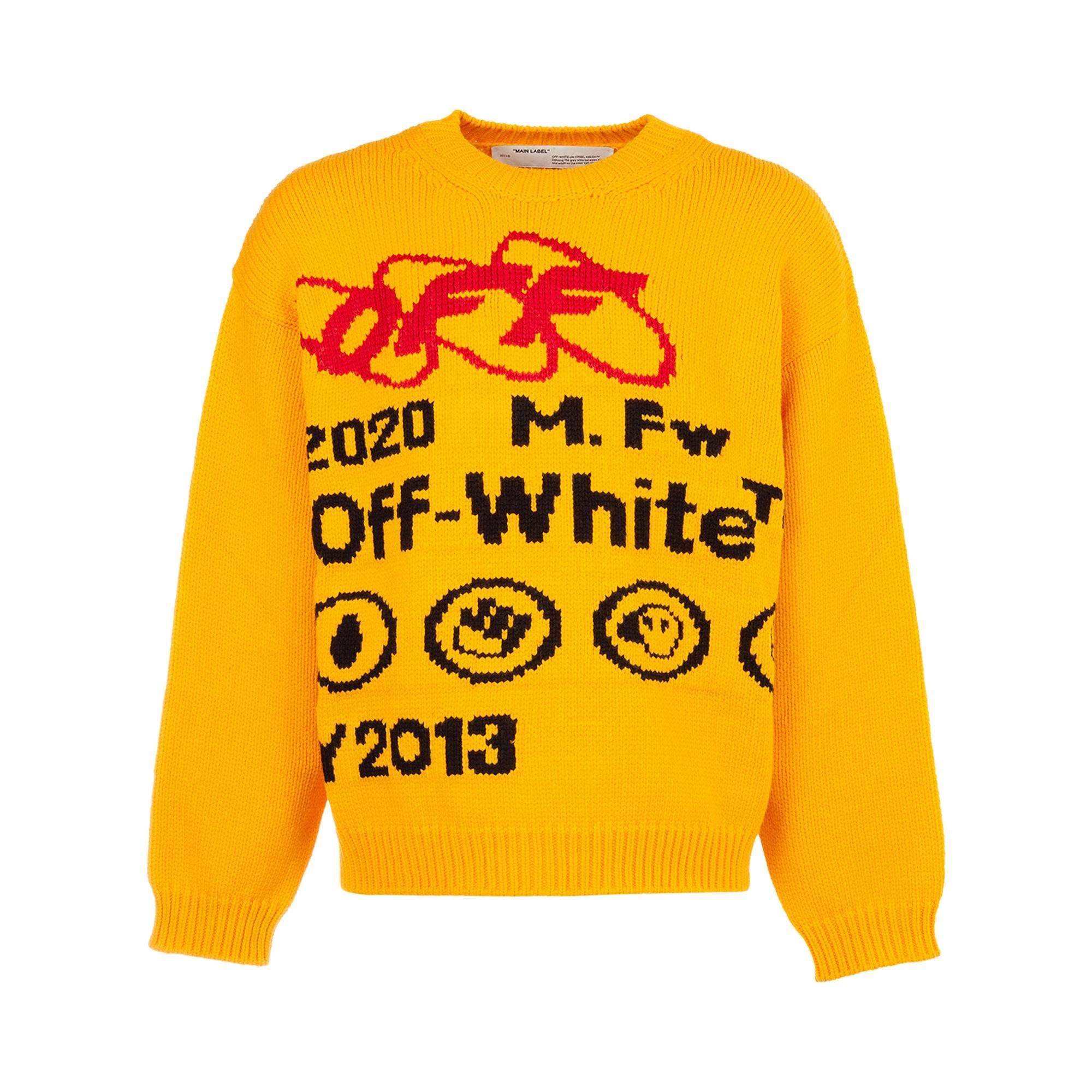 Off-White Industrial Y013 Knit Crewneck 'Yellow' - 1