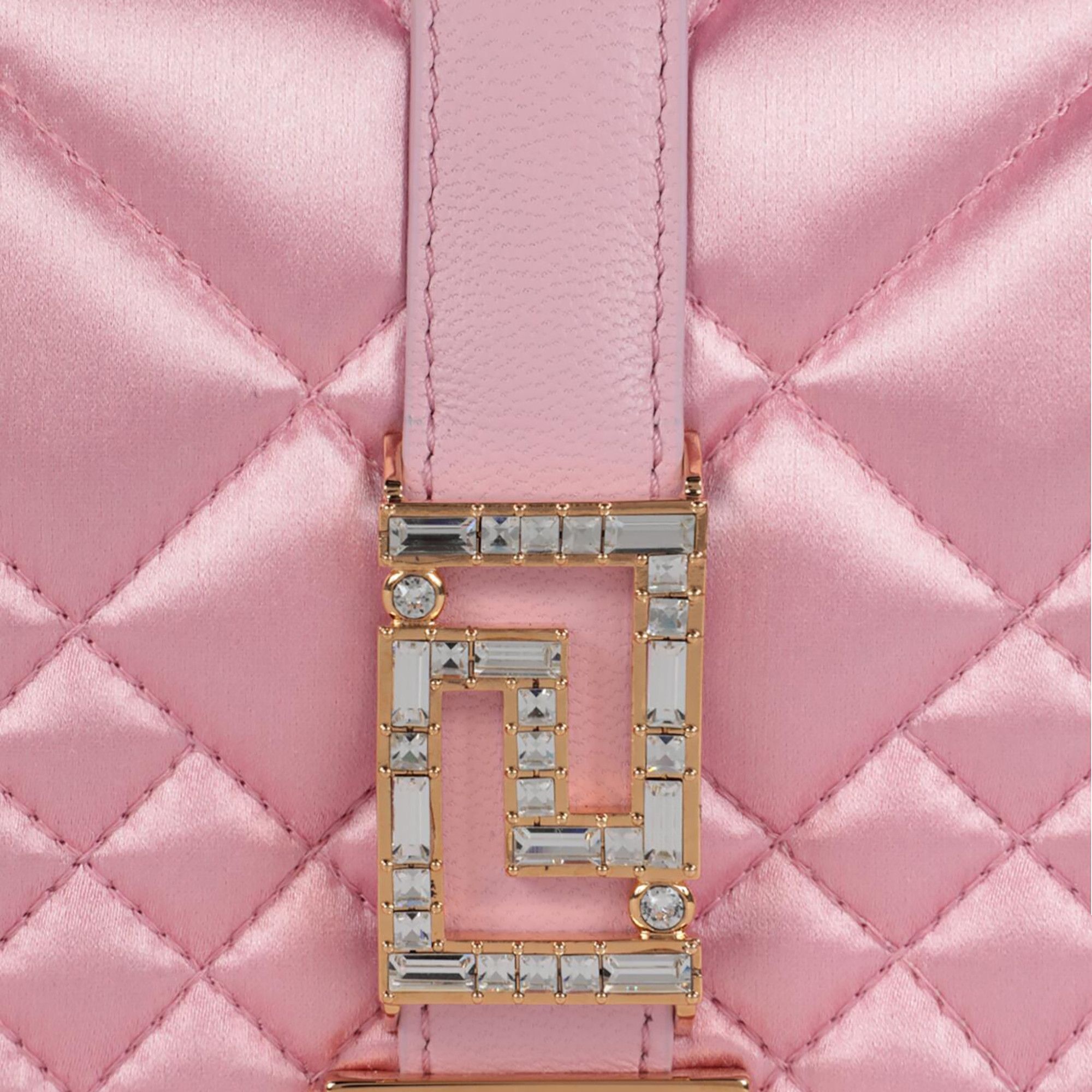Versace Greca Goddess Quilted Satin Shoulder Bag 'Pale Pink' - 4