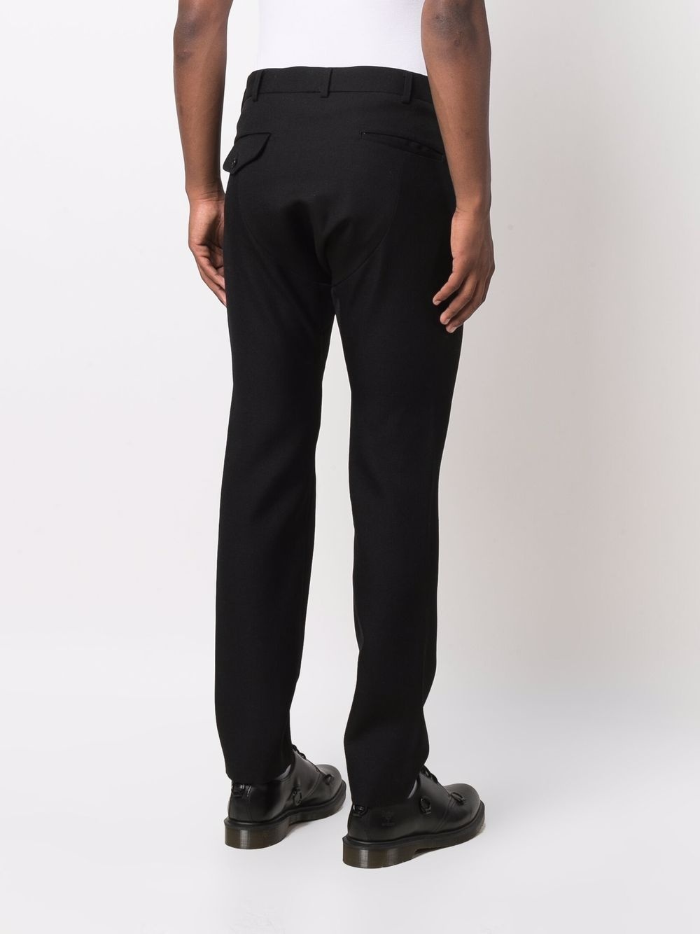 four-pocket wool straight-leg trousers - 4