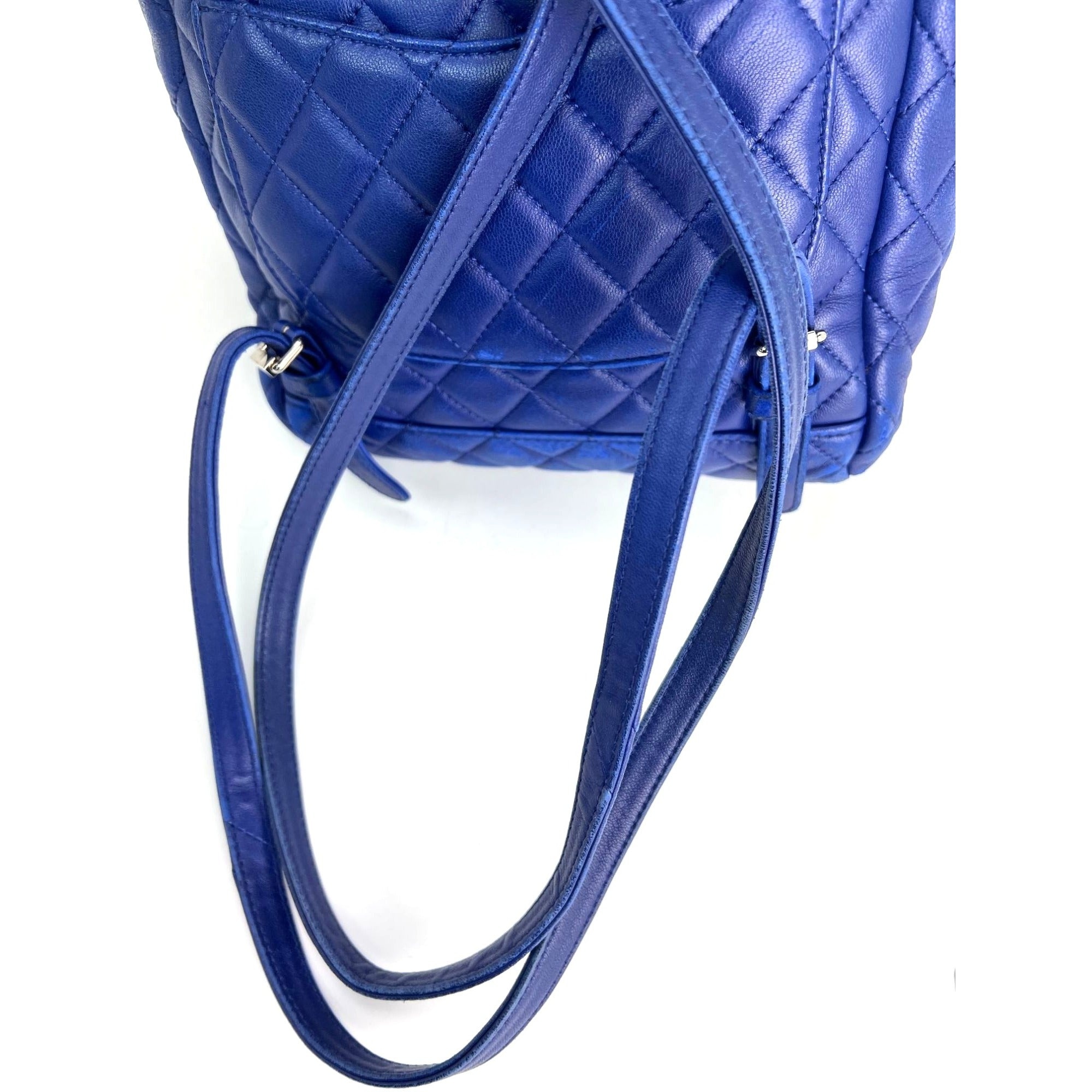 Chanel Lambskin Quilted Small Urban Spirit Blue Backpack - 15