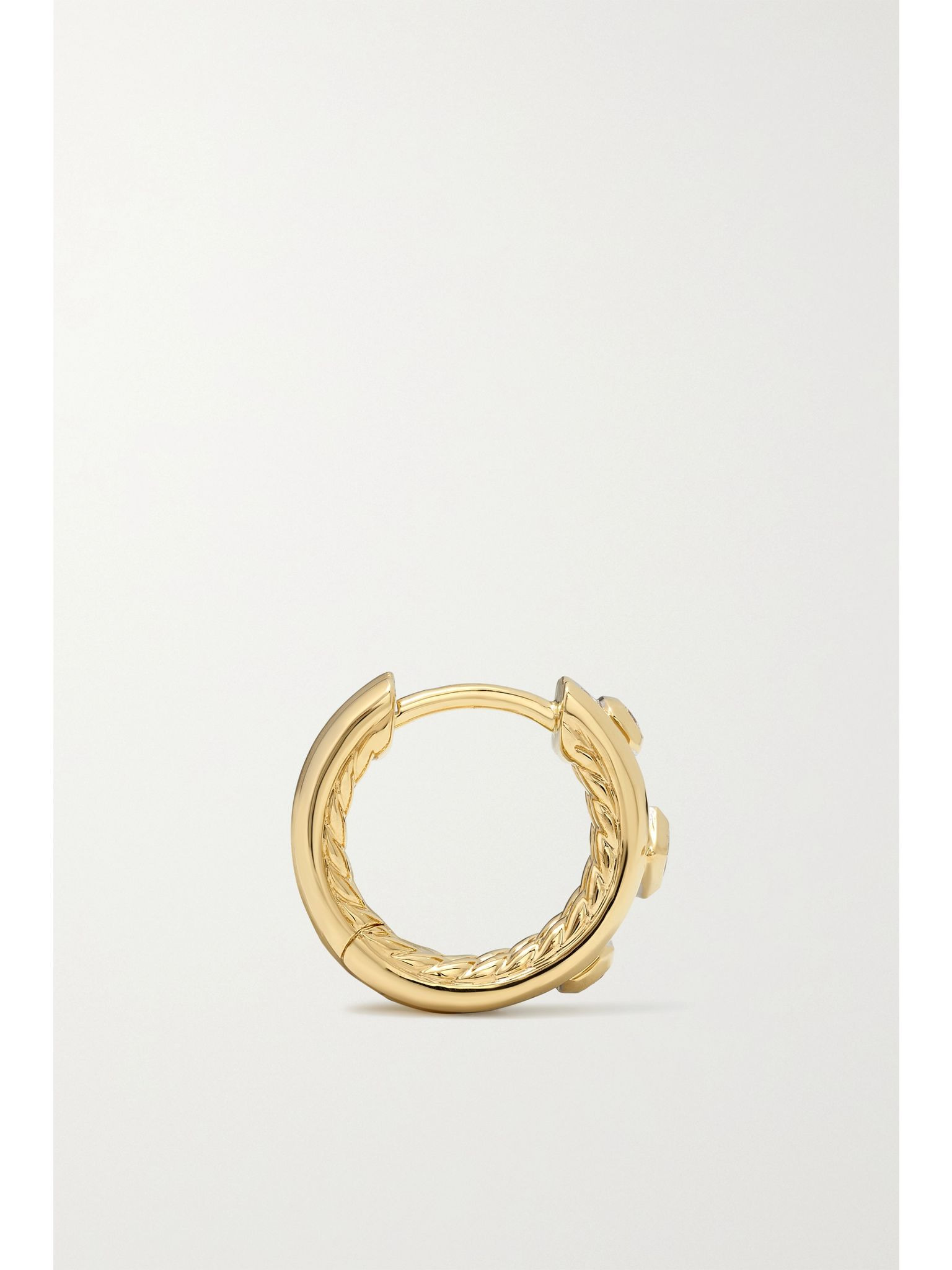Modern Renaissance 18-karat gold diamond hoop earrings Gold - 3