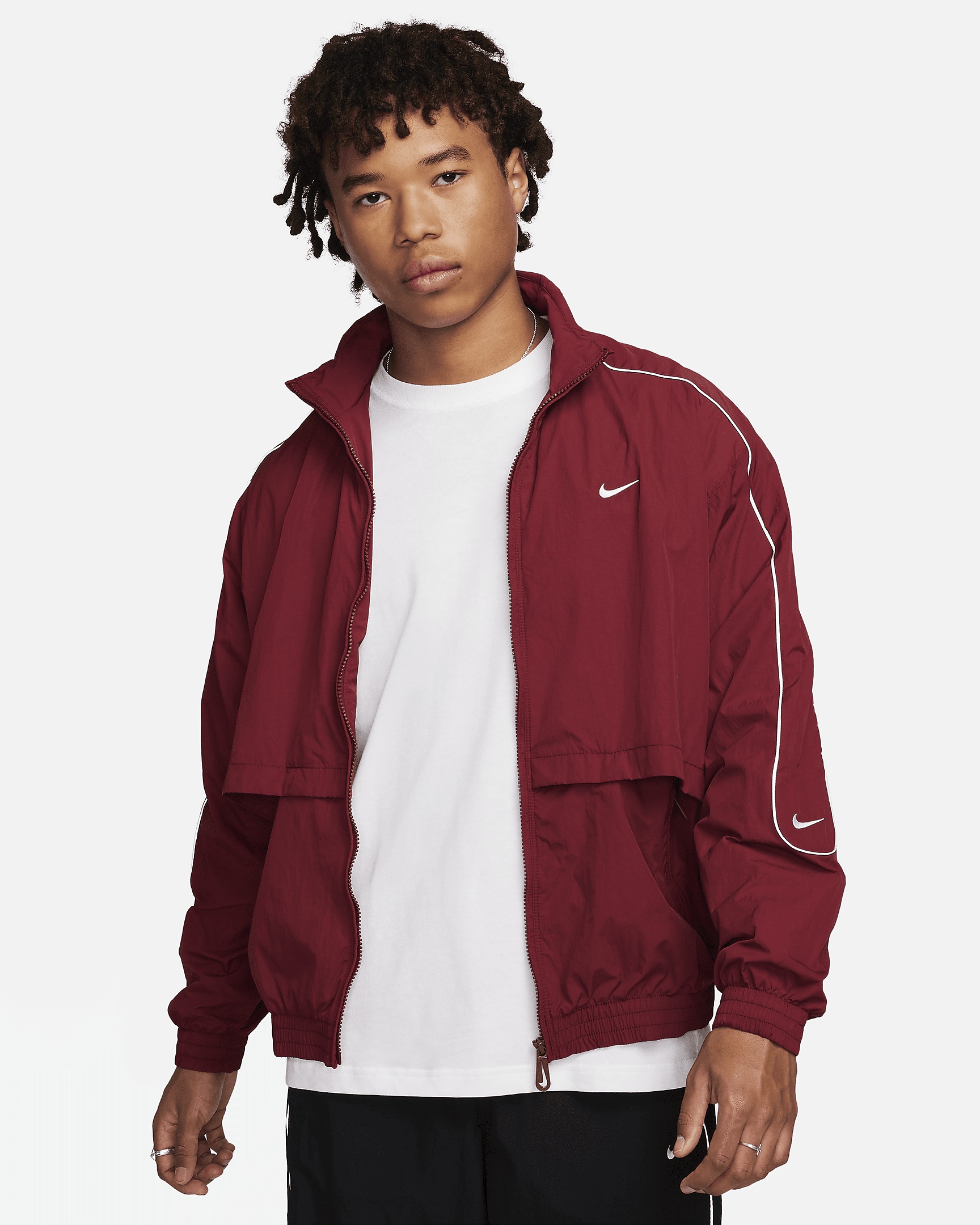 Nike Sportswear Solo Swoosh Men's Woven Track Jacket - 1