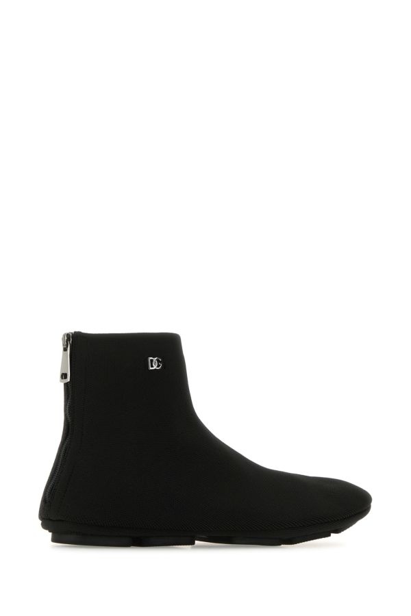 Black polyester ankle boots - 3