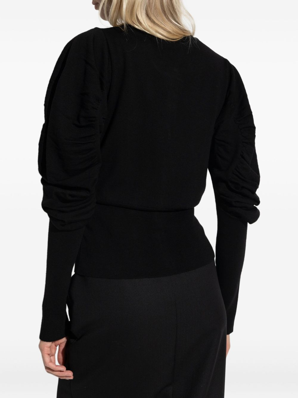 Eli puff-sleeve cardigan - 4
