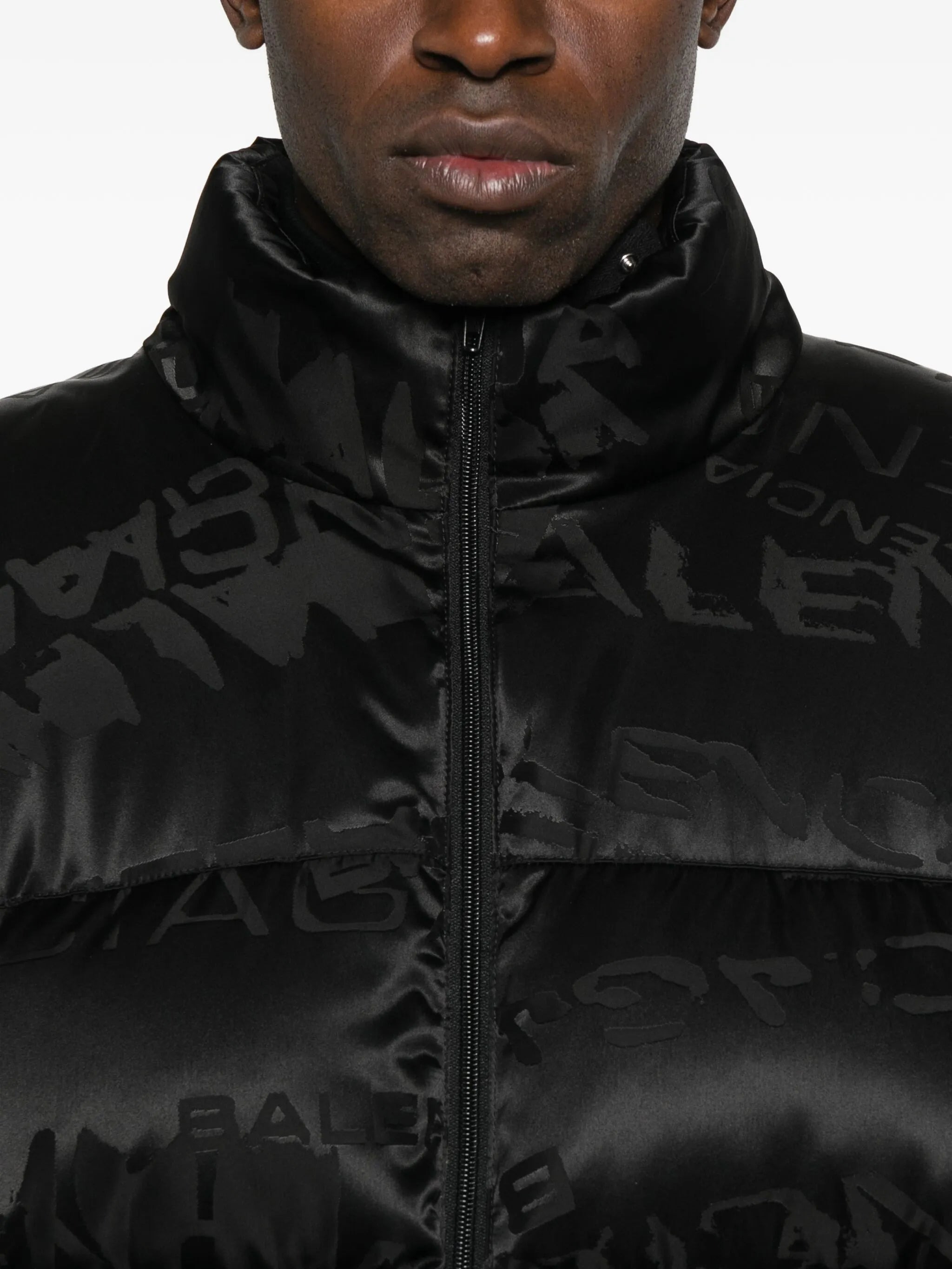 Balenciaga Logo-pattern Quilted Jacket - 3