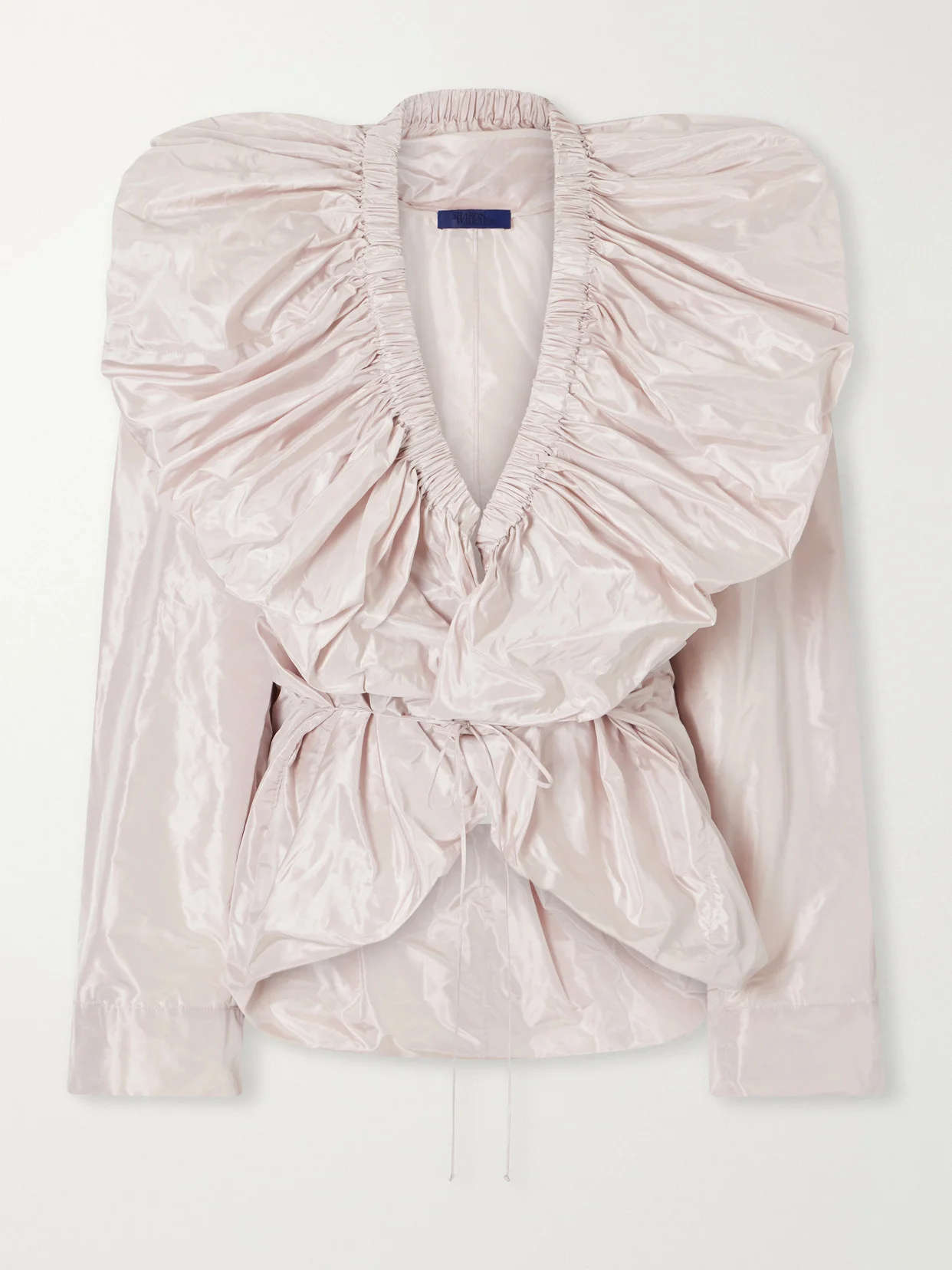 Sata Gathered Silk Duchesse-satin Blouse - 1