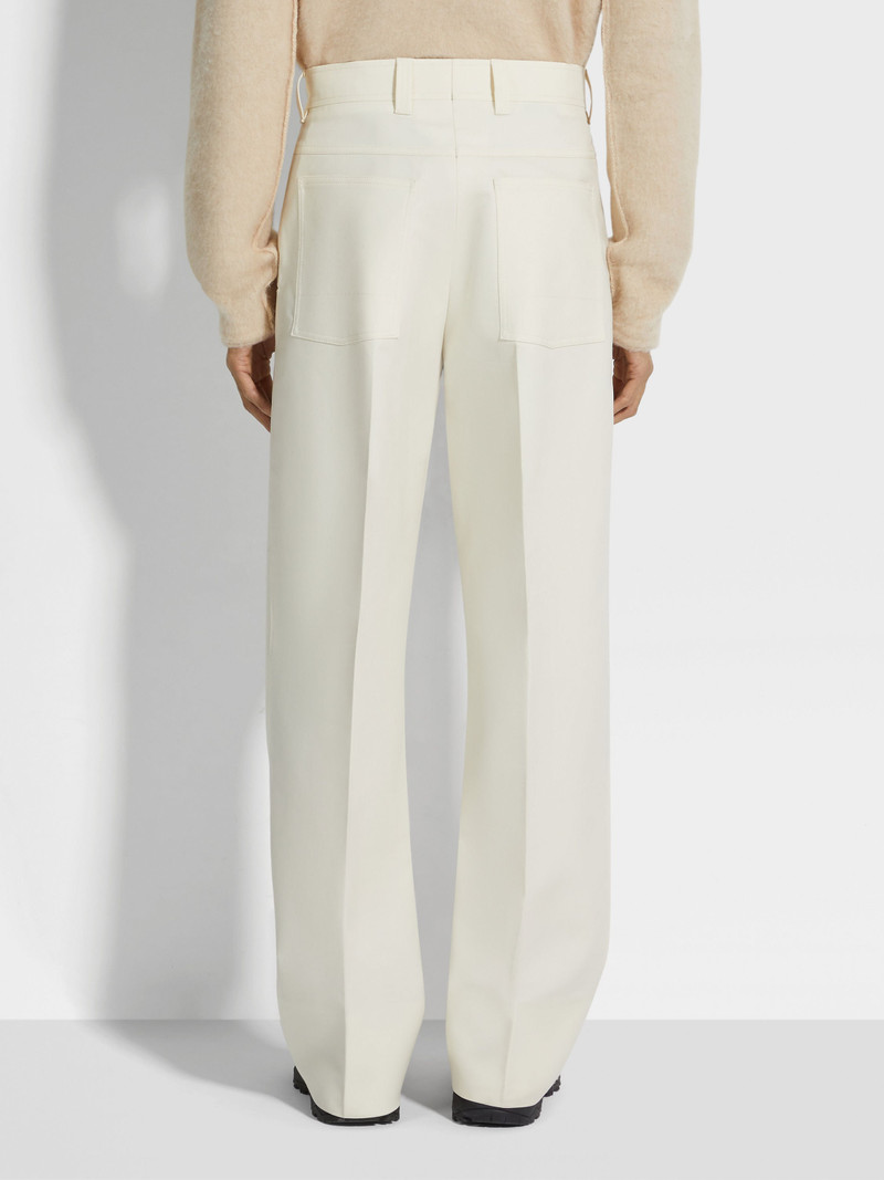 WHITE WOOL PANTS 6