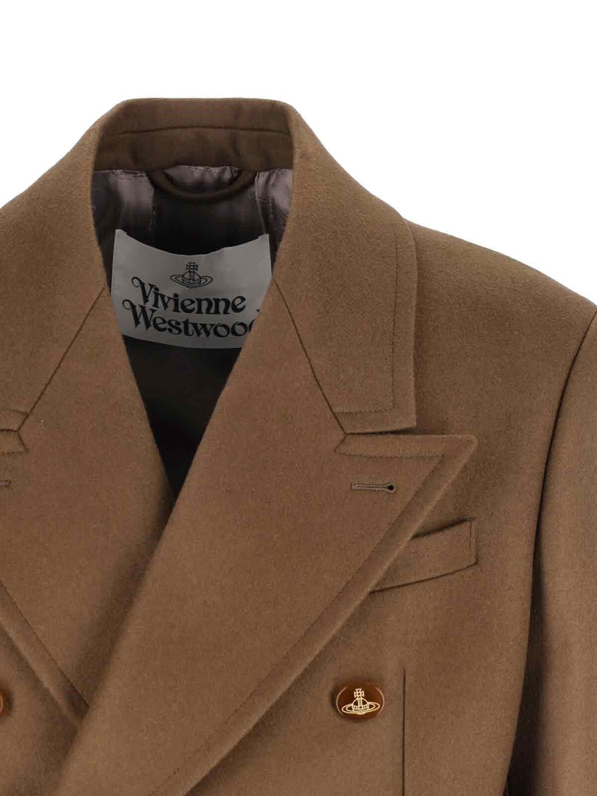 DOUBLE-BREASTED WOOL AND CASHMERE COAT - 3