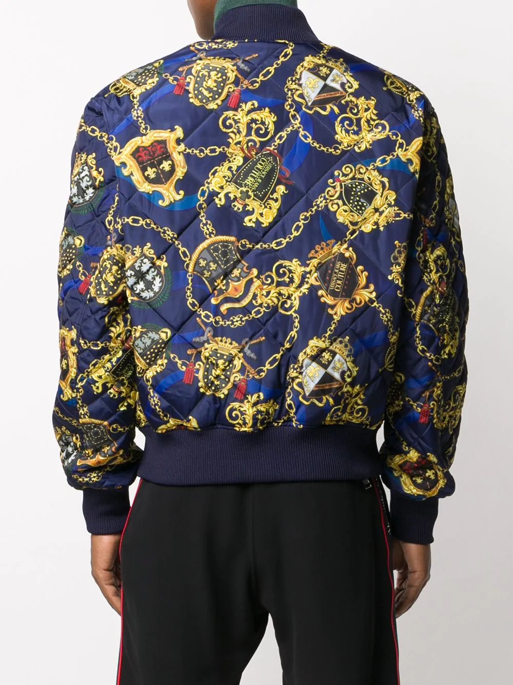 chain print bomber jacket - 4