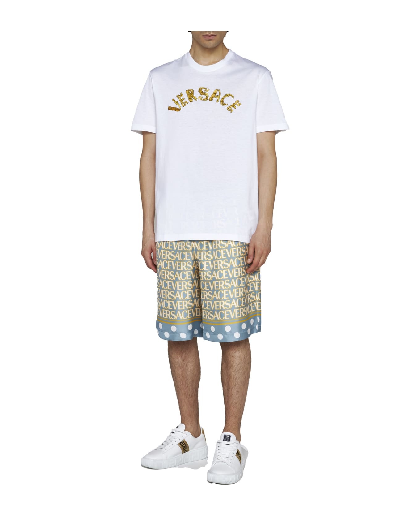 Logo Embroidery Cotton T-shirt - 2