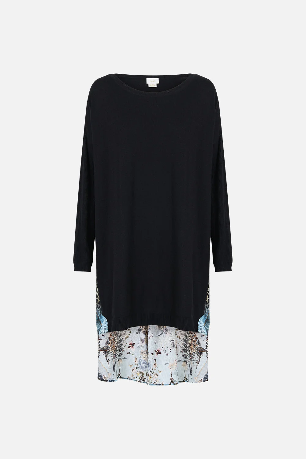 KNIT JUMPER WITH PLEATED SILK BACK FIESTA, SIESTA, REPEAT - 1