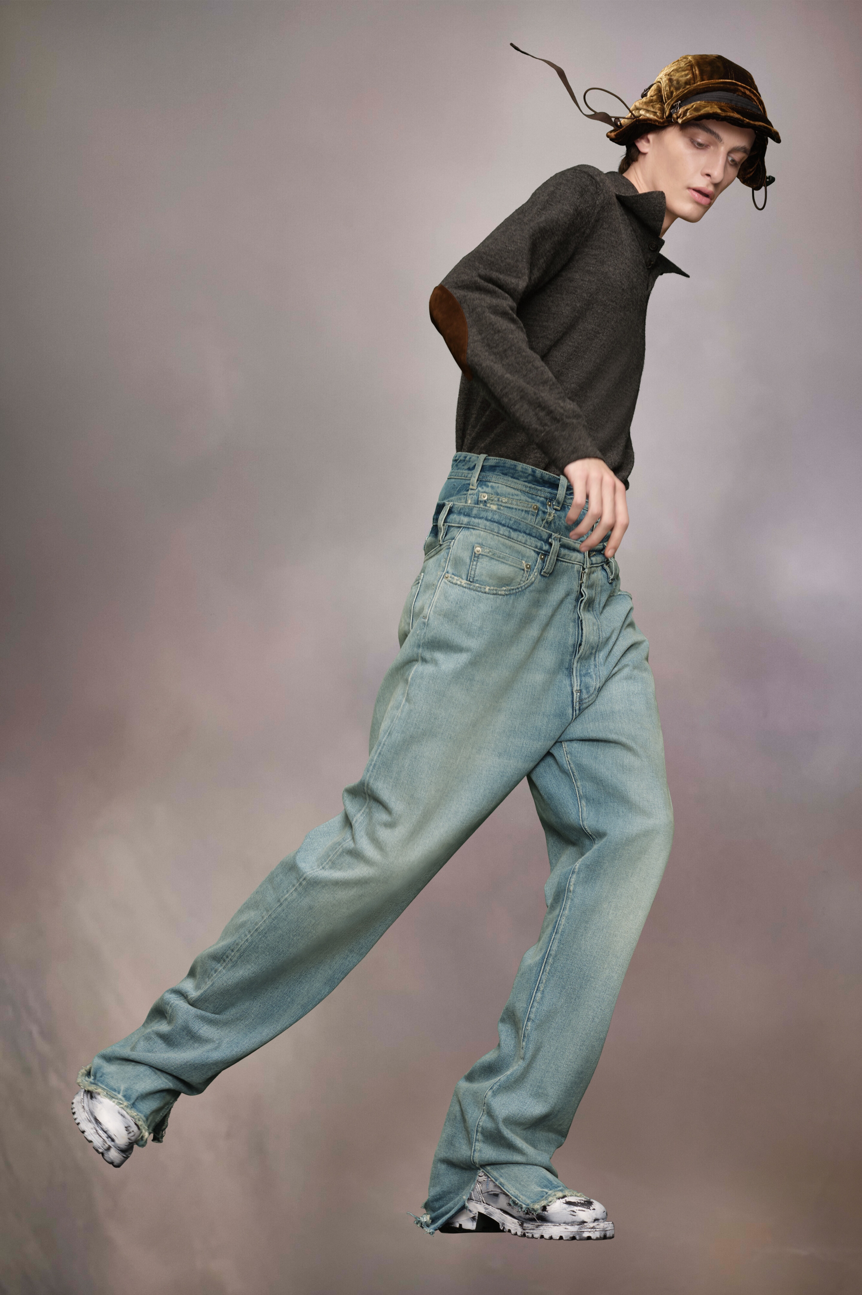 Elbow patch wool polo - 4