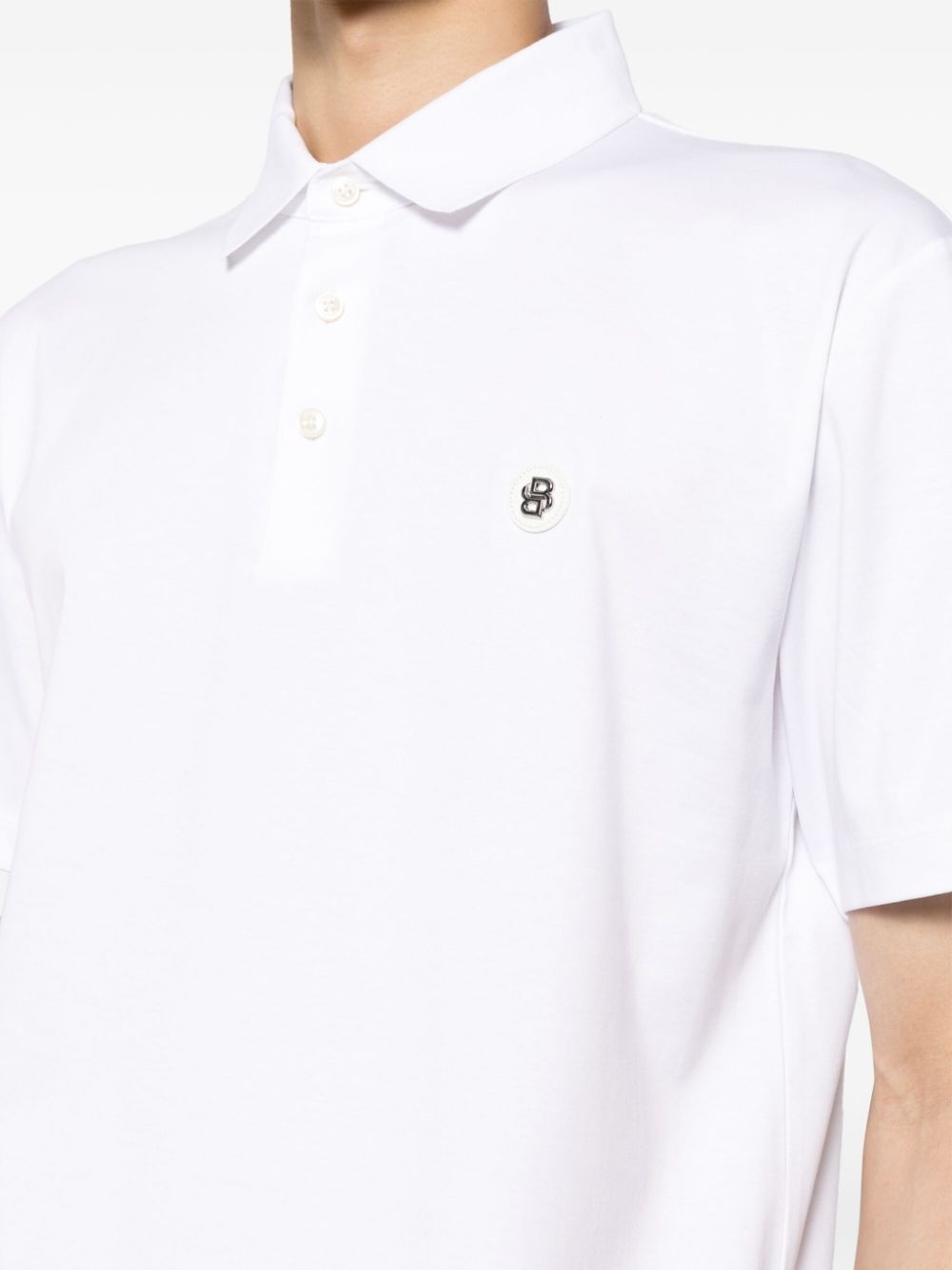 logo-appliqué polo shirt - 5