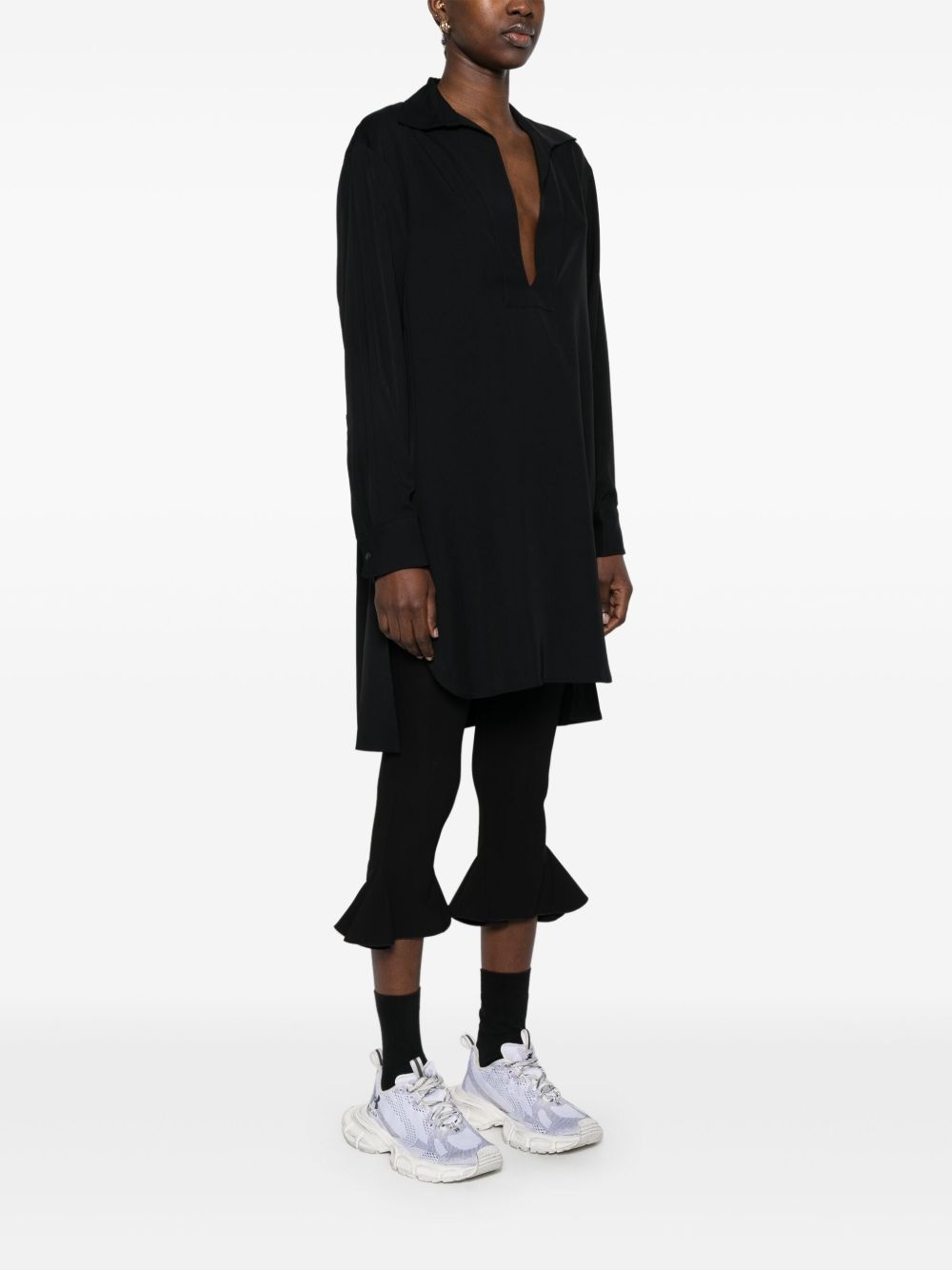 pointed-flat-collar shirt - 3
