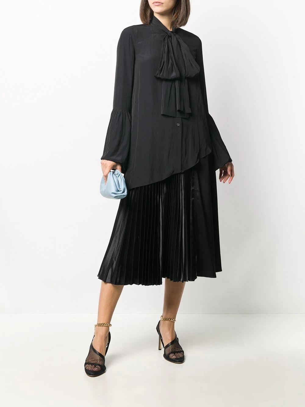 pleated-panel midi skirt - 2