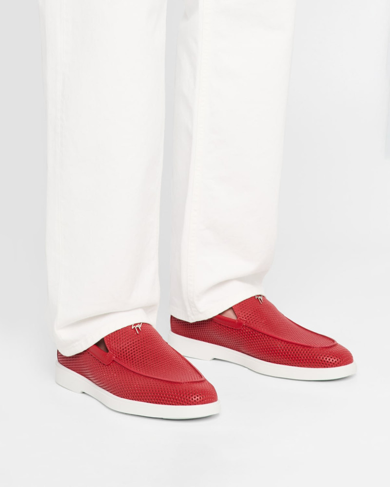Giuseppe Zanotti Men's Berth 10 Perforated Leather Loafers outlook