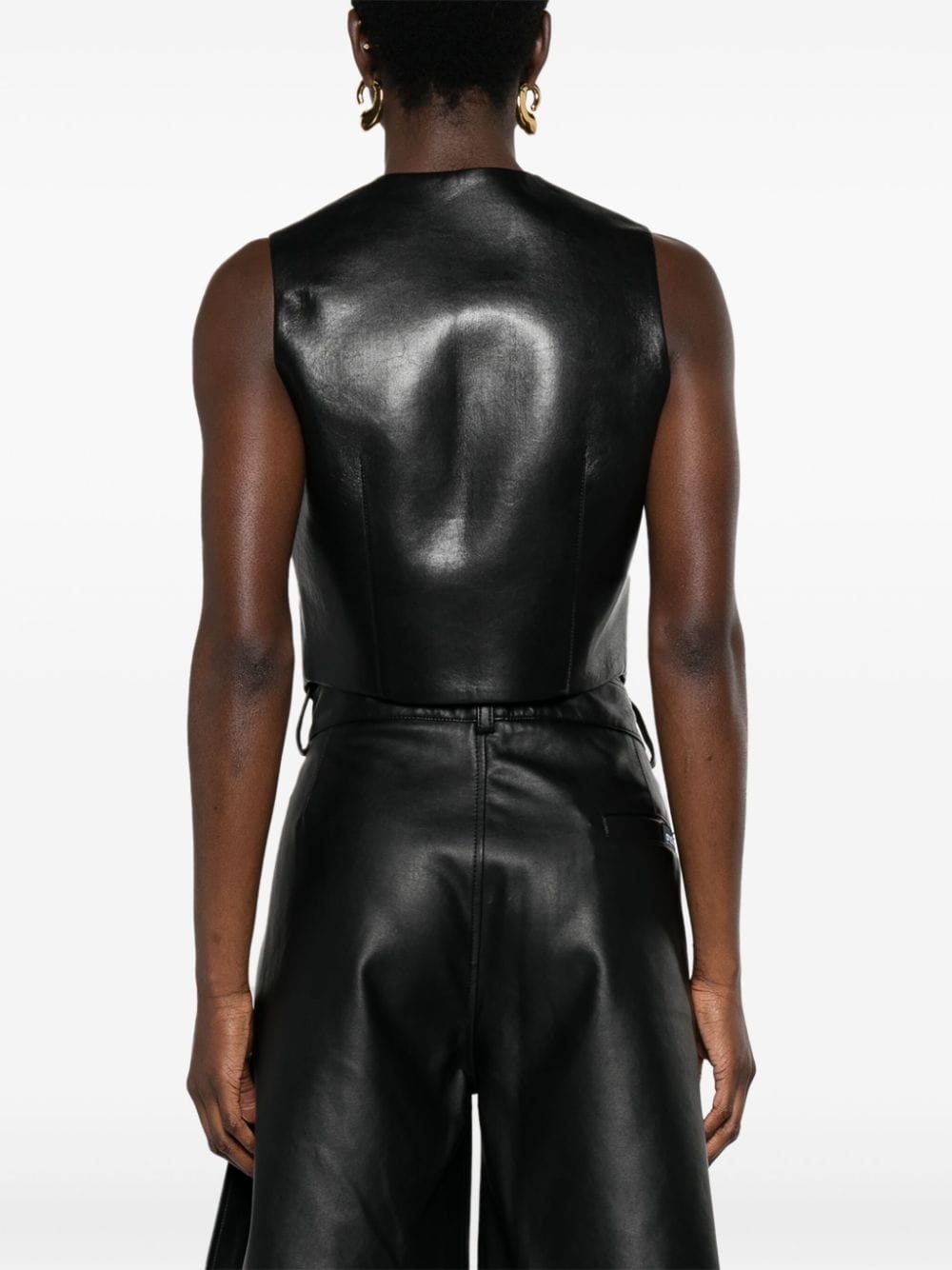 Arnona faux-leather waistcoat - 4