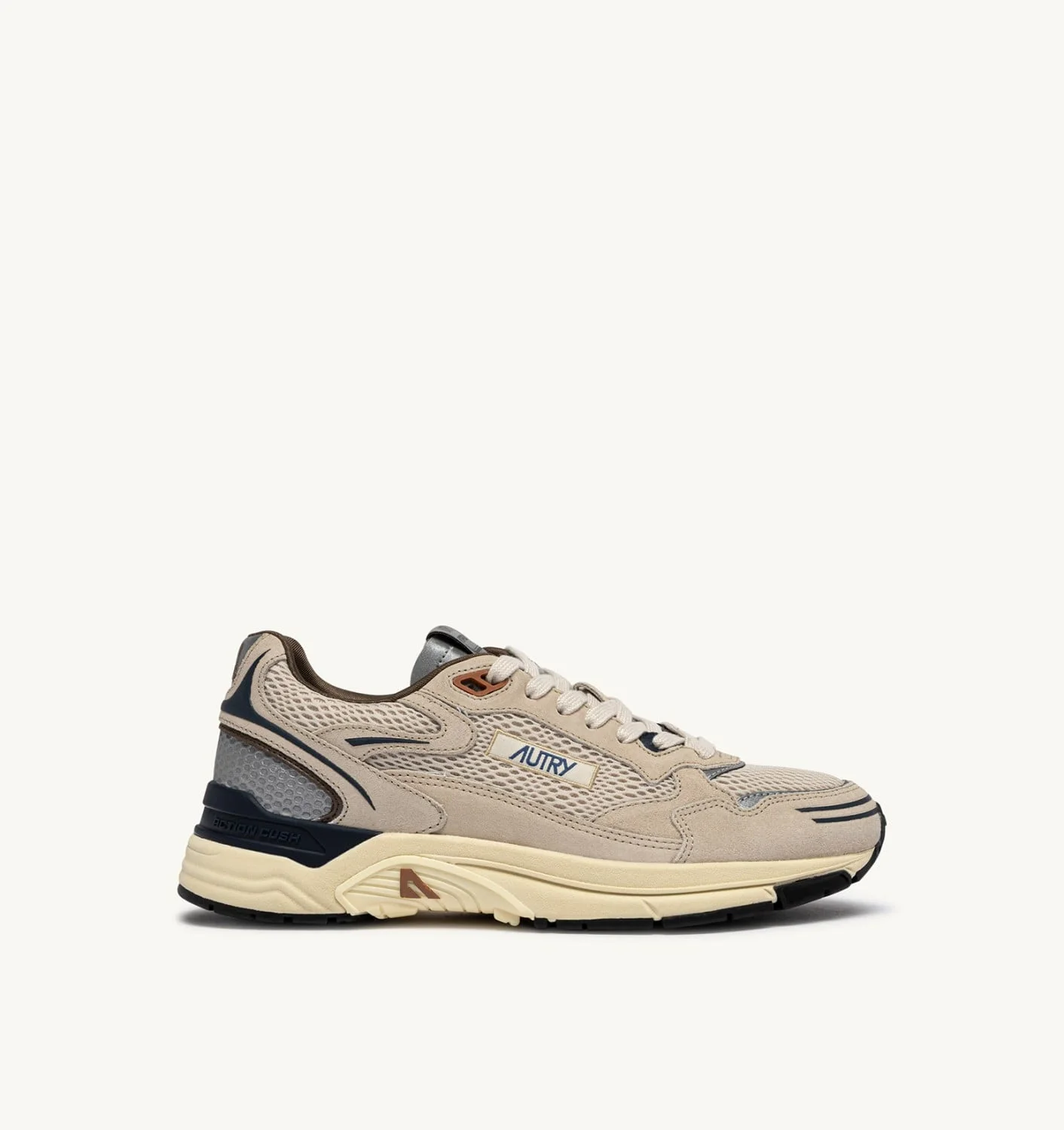 HYPERWAY SNEAKERS IN SAND AND SPA BLUE SUEDE AND MESH - 1