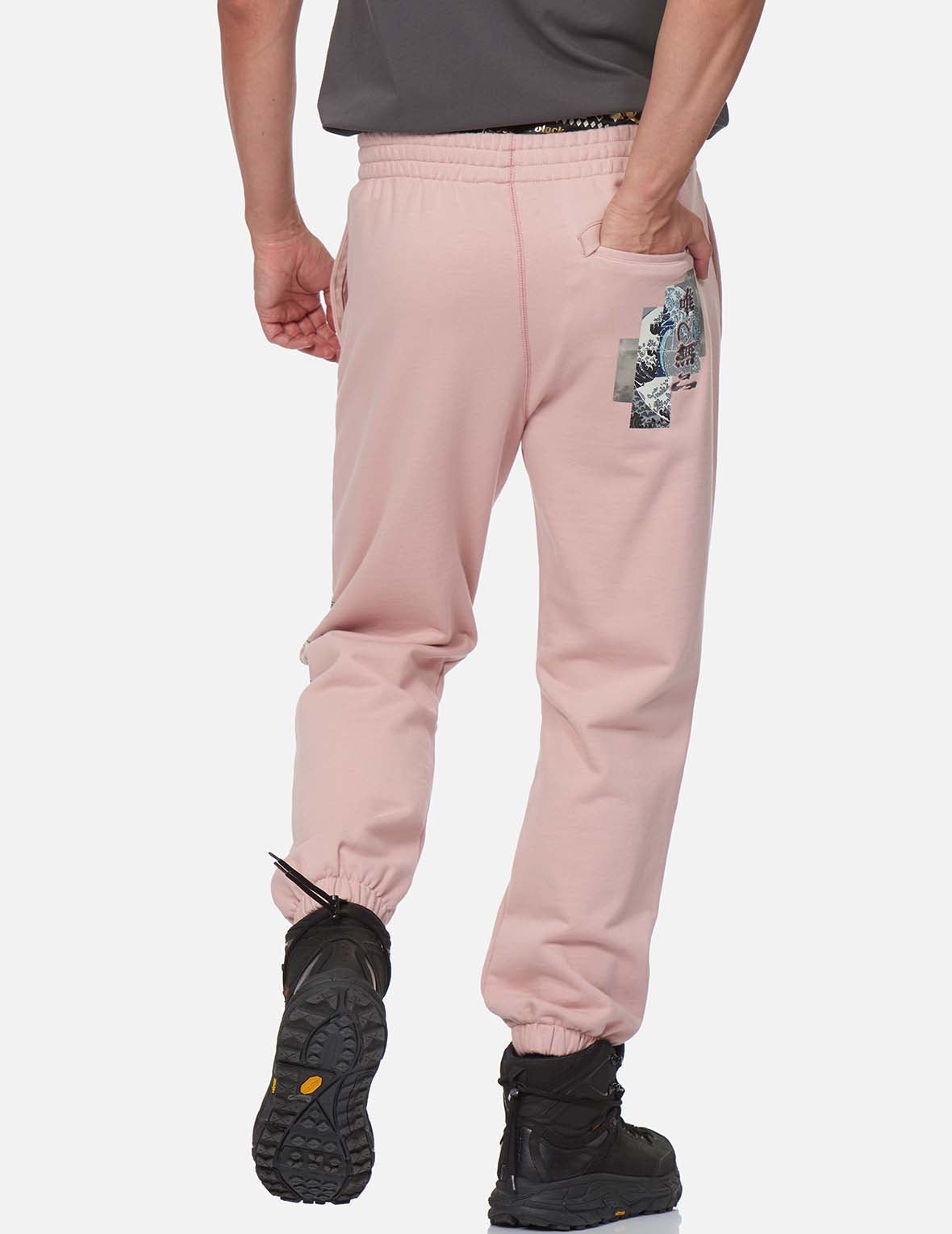 Ukiyo-E Collage Print Sweatpants - 3