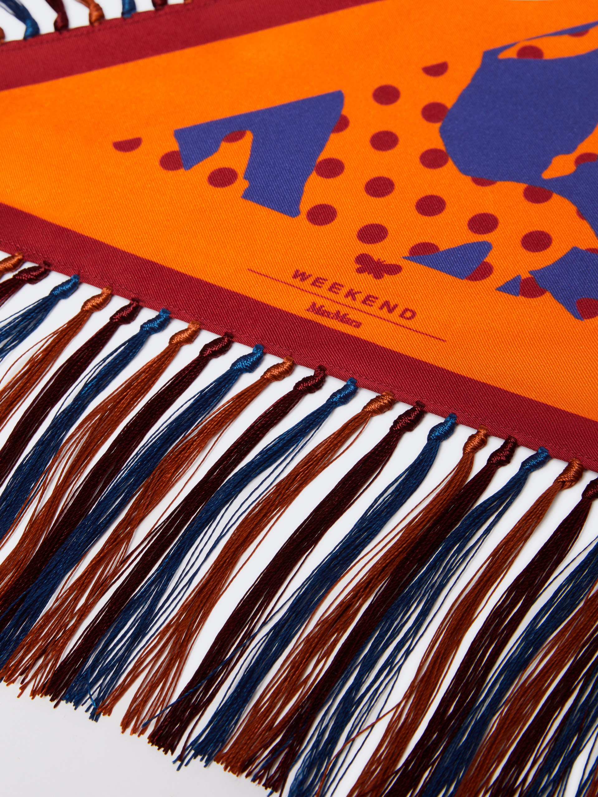 NINFEE Fringed printed silk scarf - 2