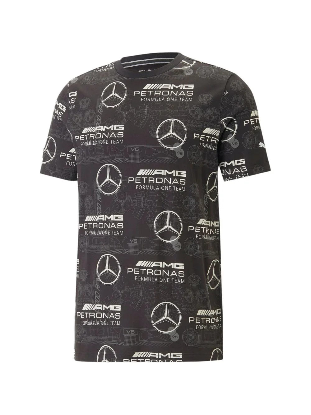 x Mercedes all-over print T-shirt - 1