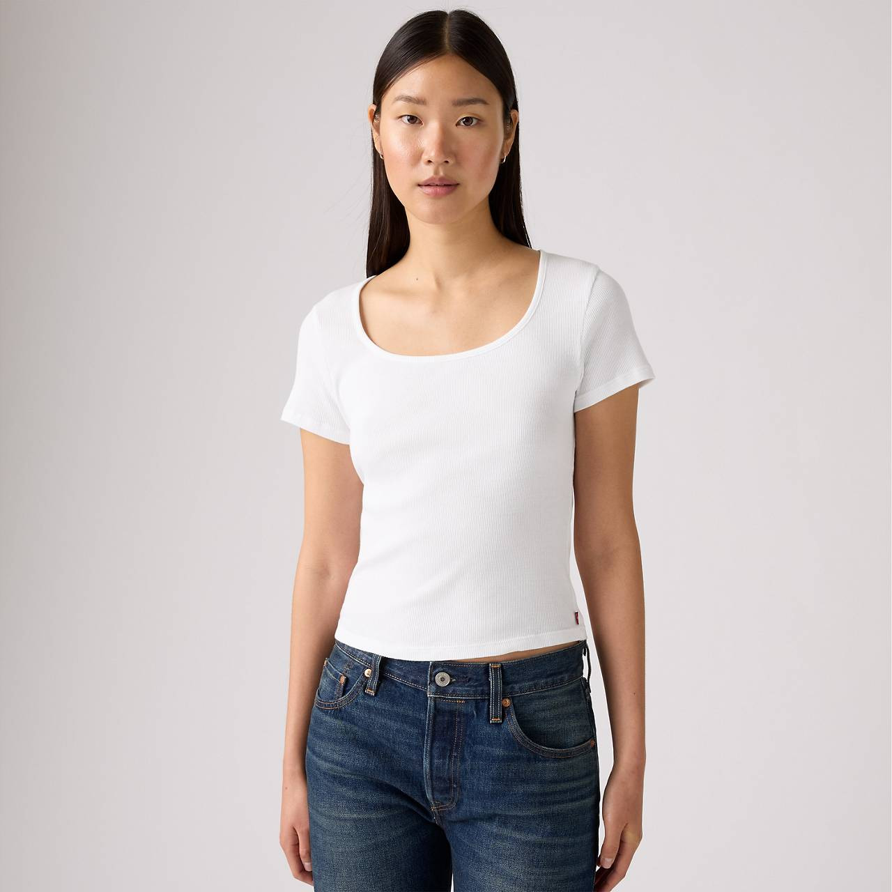 ESSENTIAL SQUARE NECK TEE - 3