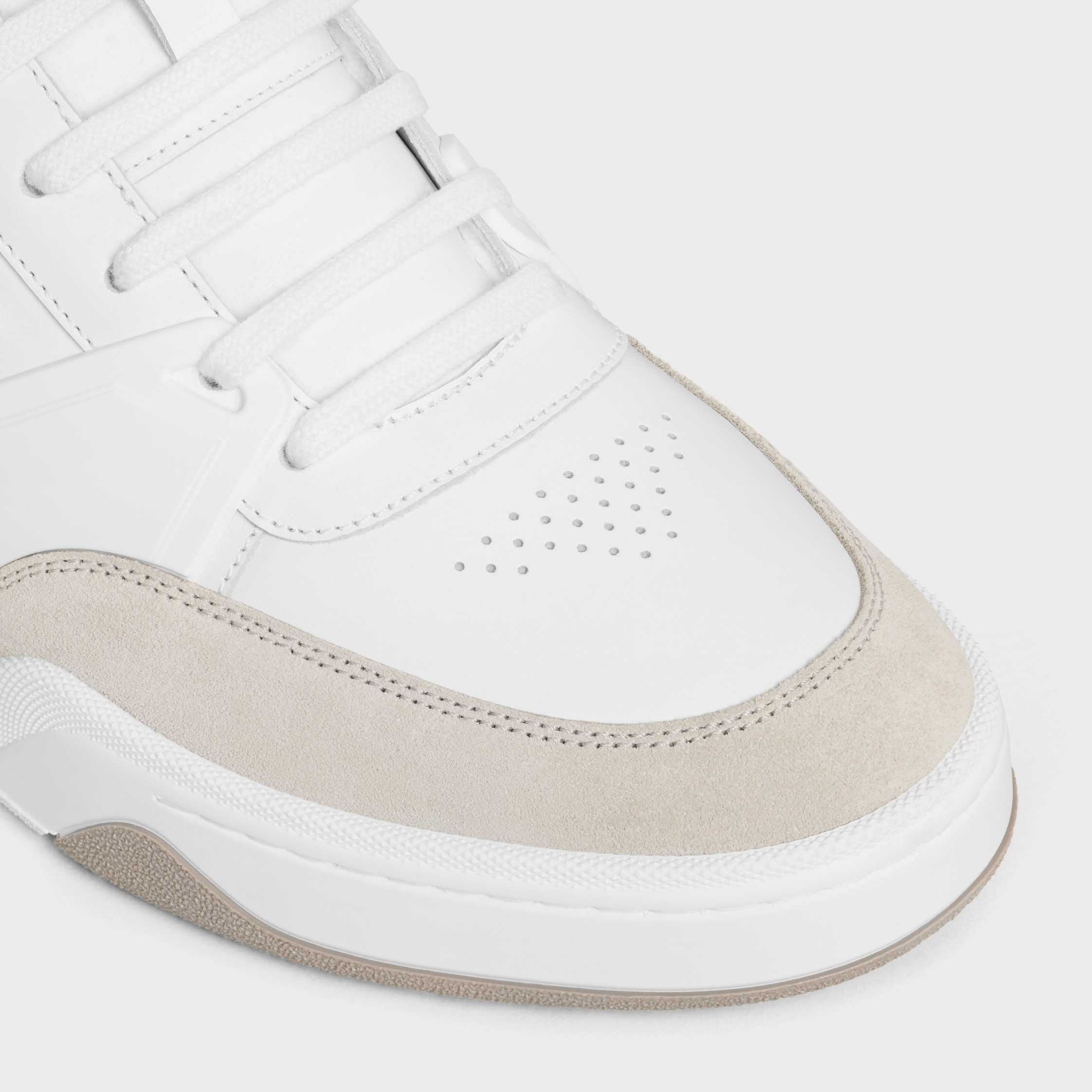 CELINE TRAINER CT-07 LOW LACE-UP SNEAKER in CALFSKIN AND SUEDE CALFSKIN - 4