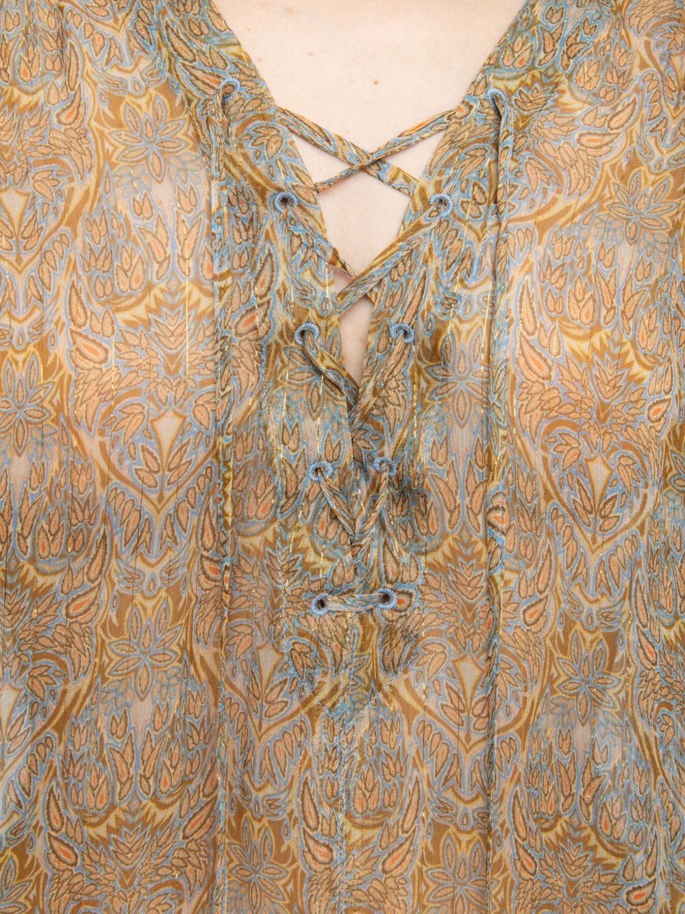 Tamela lace-up blouse - 5