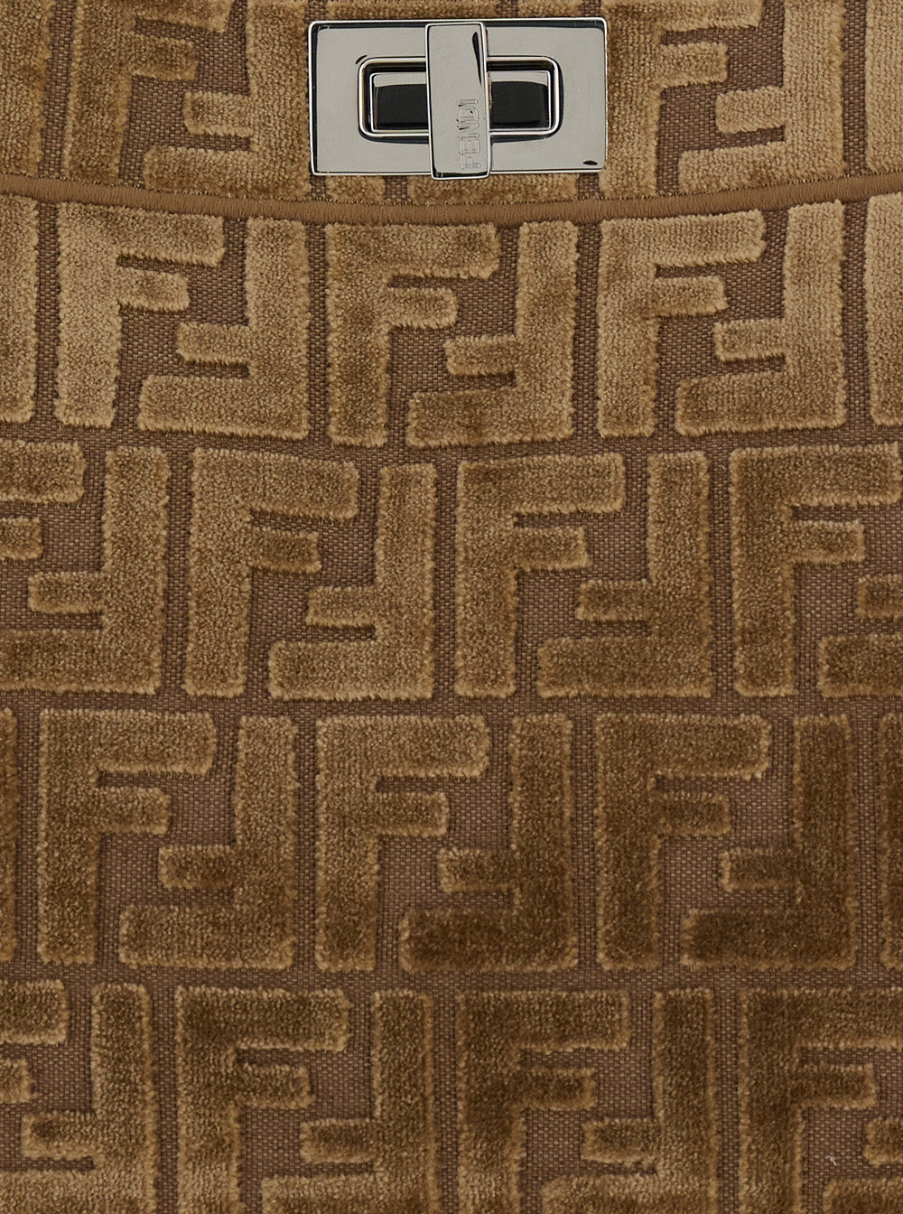 Fendi Women 'Peekaboo Iseeu Small' Brown Handbag With All-Over Ff Motif In Fabric Woman - 5