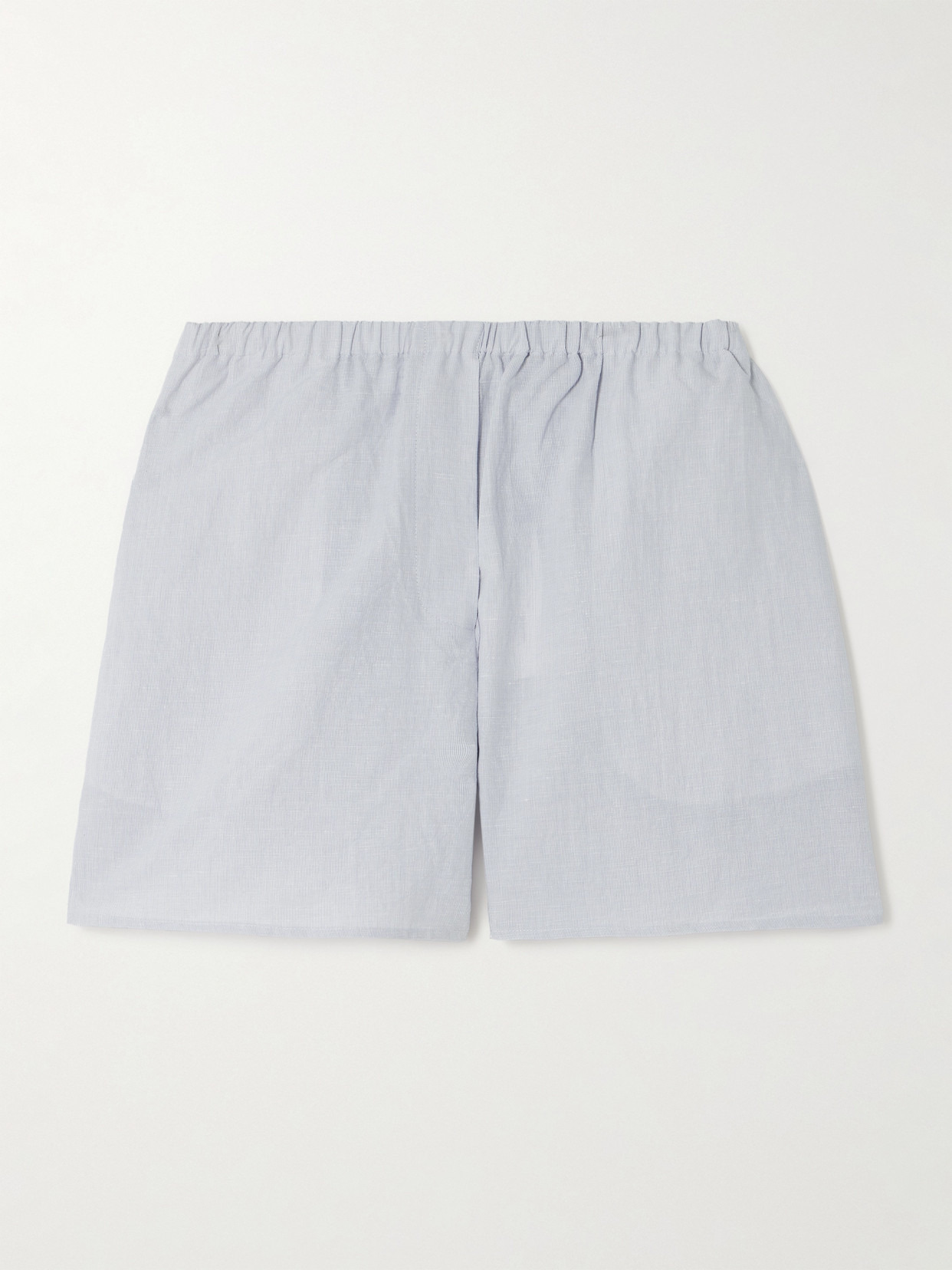 Jana Striped Cotton And Linen-blend Shorts - 1