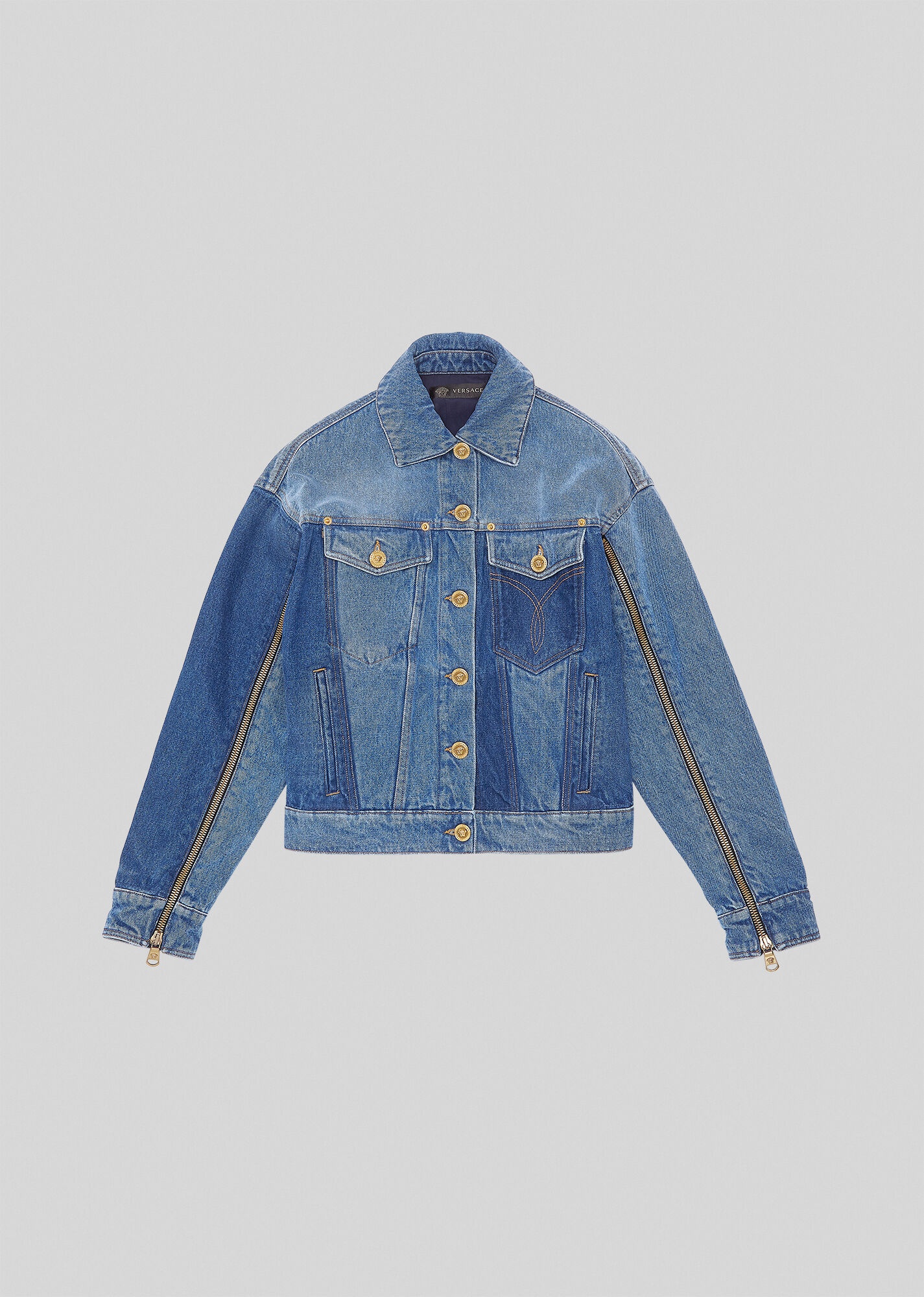 GV Signature Embroidered Denim Jacket - 1