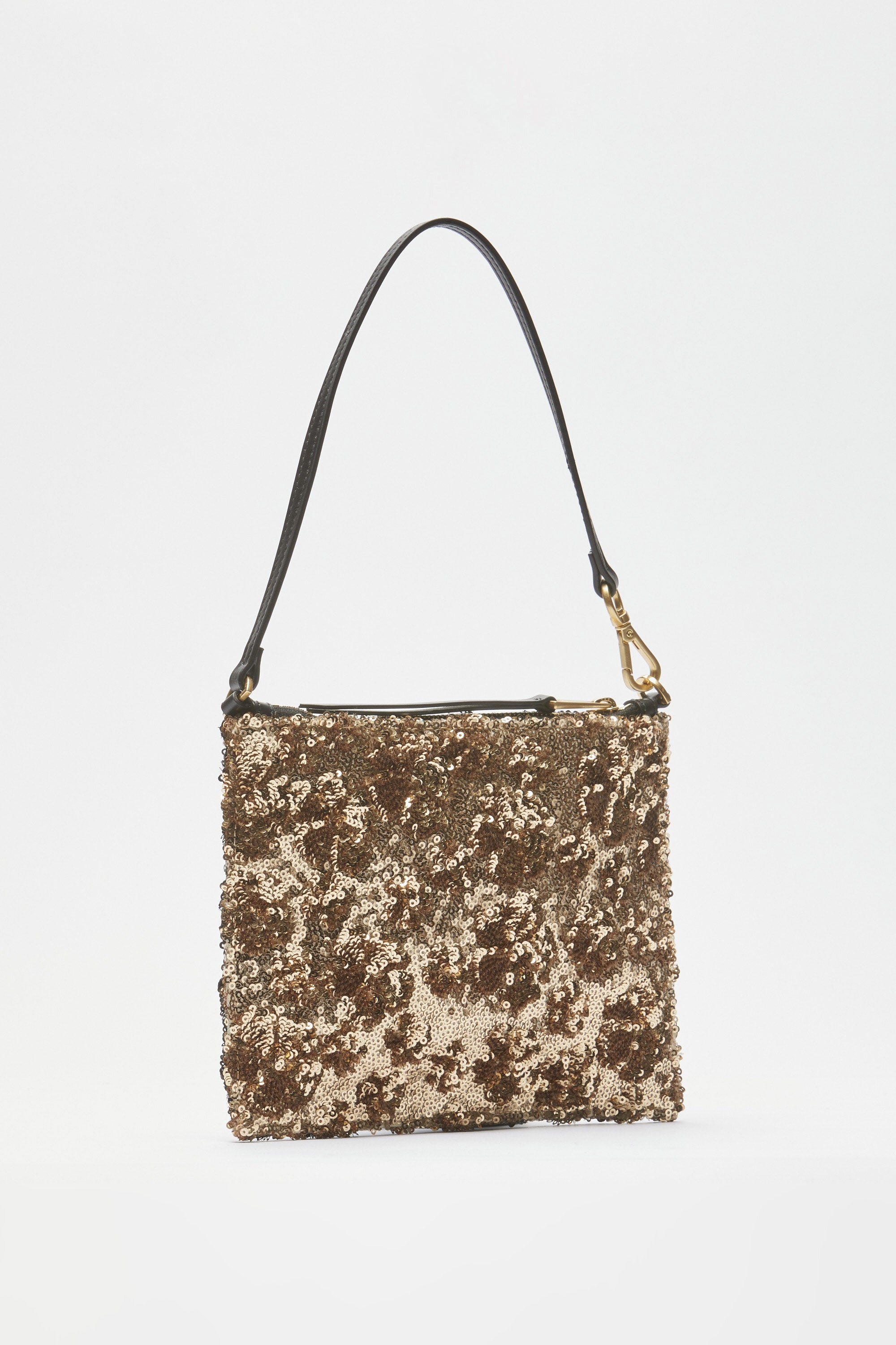 TWO-TONE SEQUIN SHOULDER BAG - 2