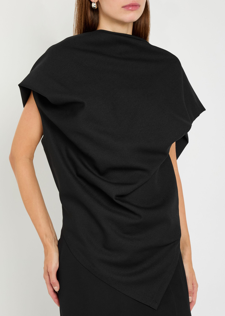 Issey Miyake Uni-form Draped Wool top - 5