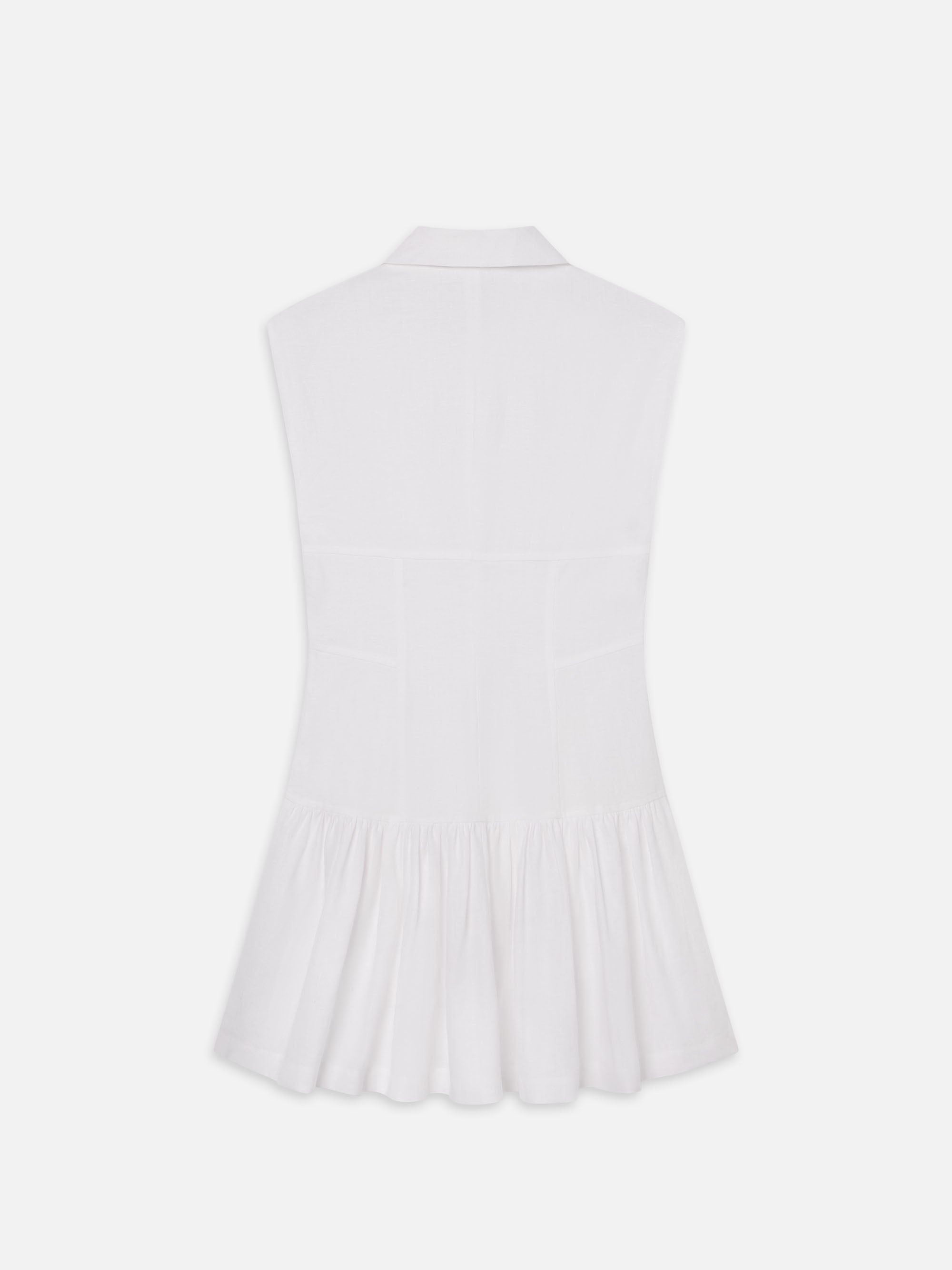 The Linen Day Dress in White - 4