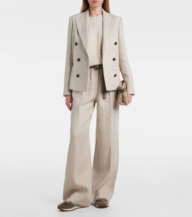 Brunello Cucinelli Monili suede-trimmed sneakers outlook