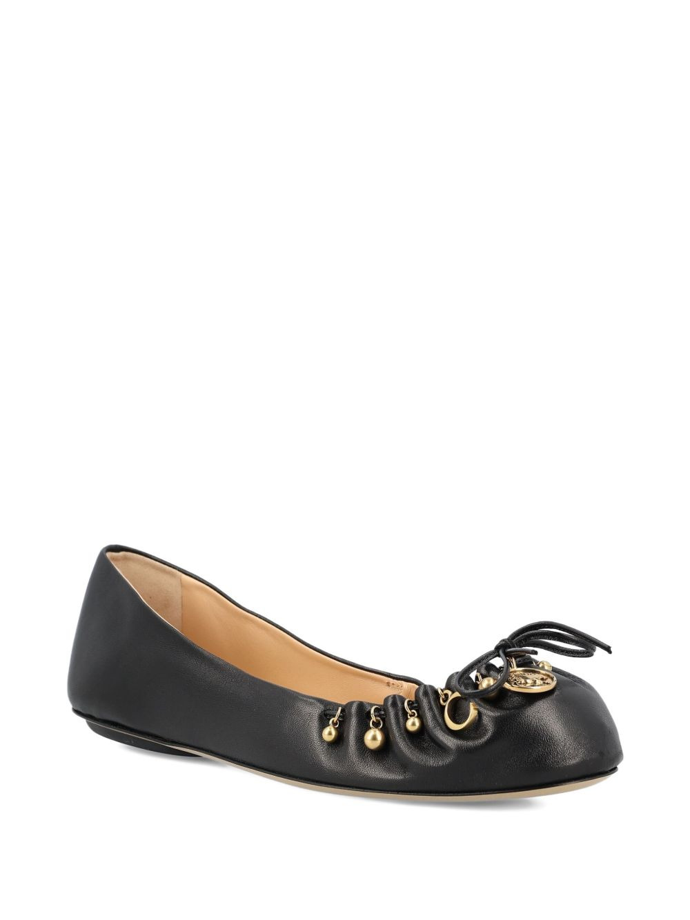 embellished ruffled ballet flats - 2