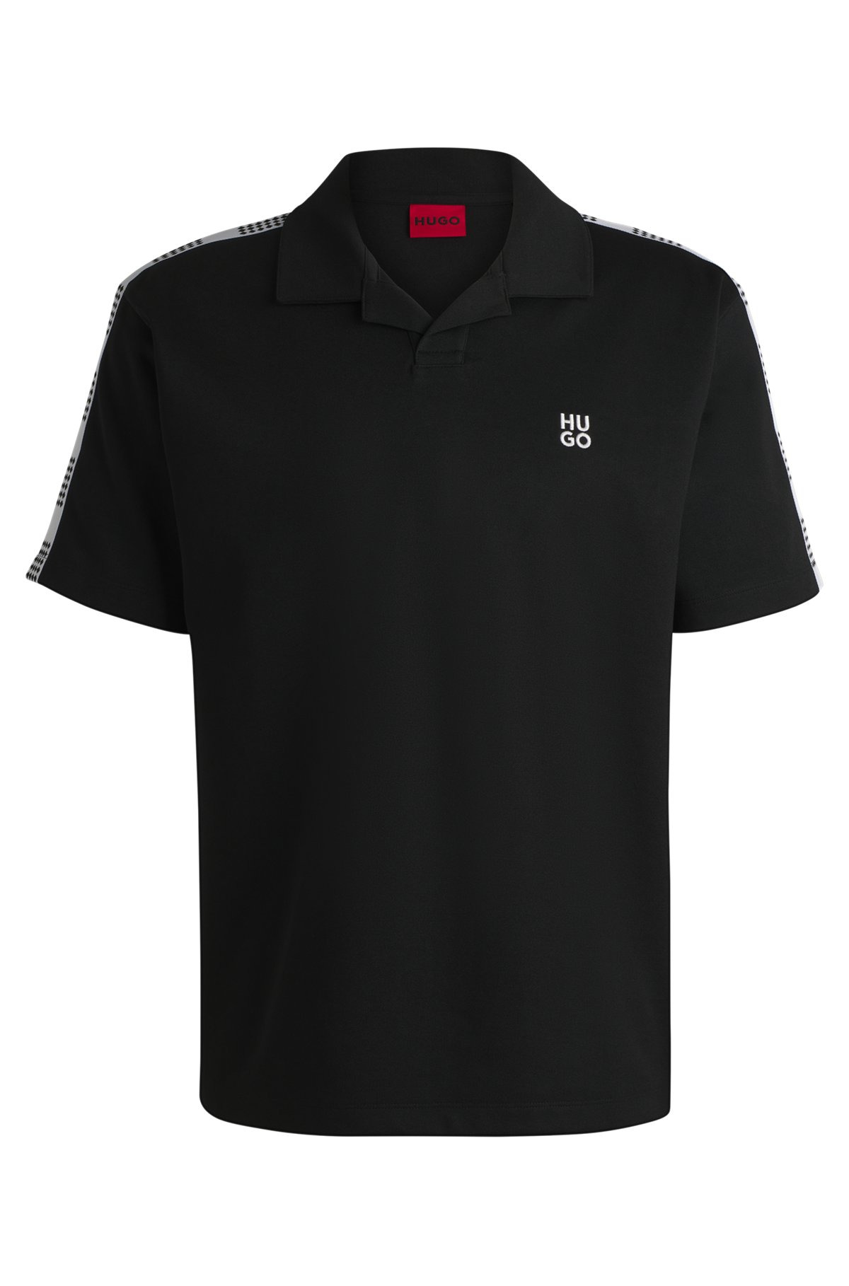 POLO SHIRT WITH CHECKED TAPE - 1