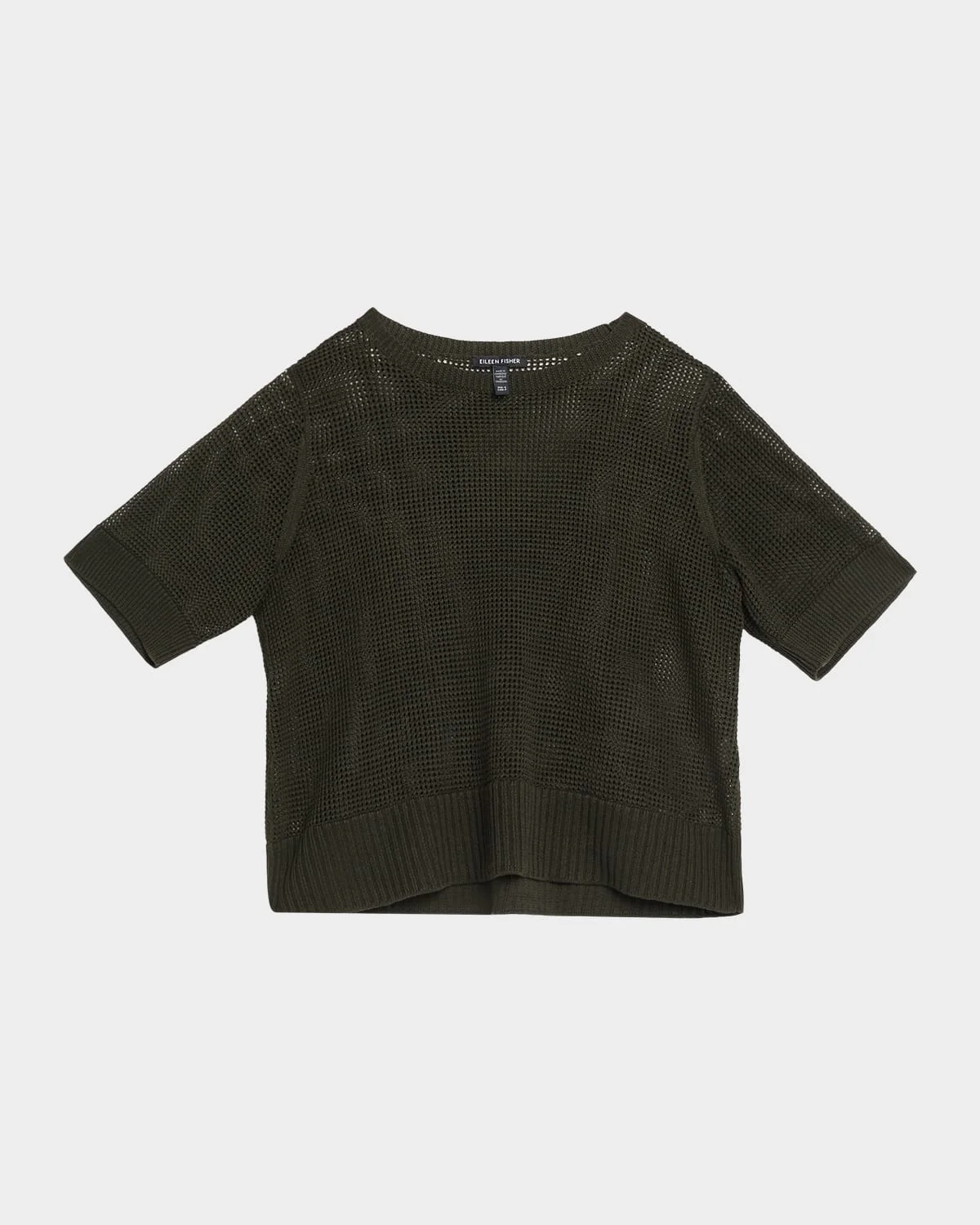 Crewneck Open-Knit Sweater - 1