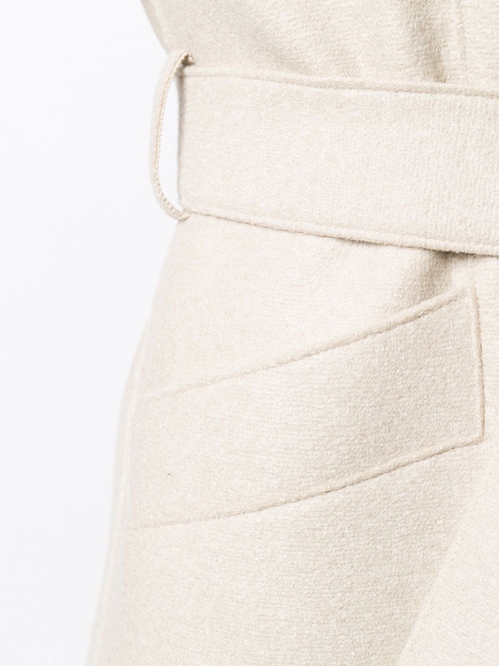belted wool coat - 5