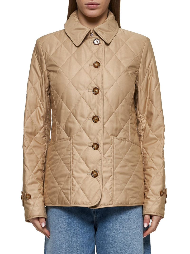 Burberry Beige nylon quilted jacket outlook