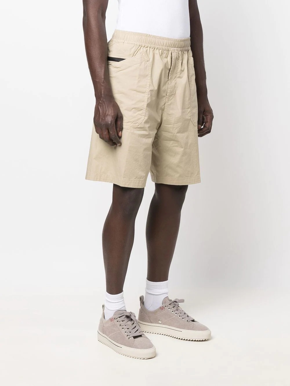 logo-patch stretch-cotton shorts - 3