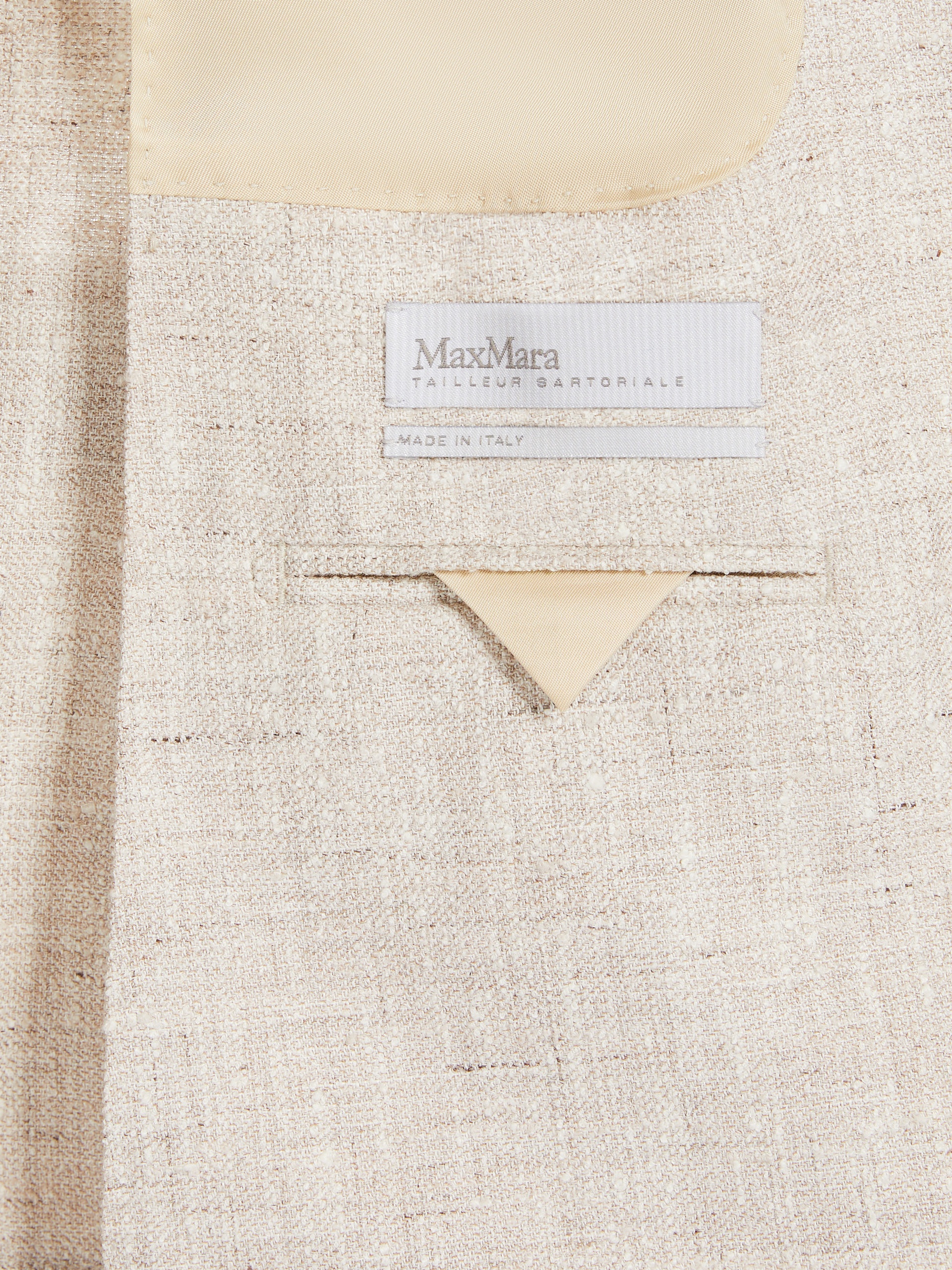 TARGA Double-breasted blazer in wool, linen and silk frisé - 6