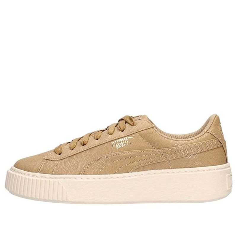 (WMNS) PUMA Basket Platform Cv 'Wheat White' 365623-02 - 1